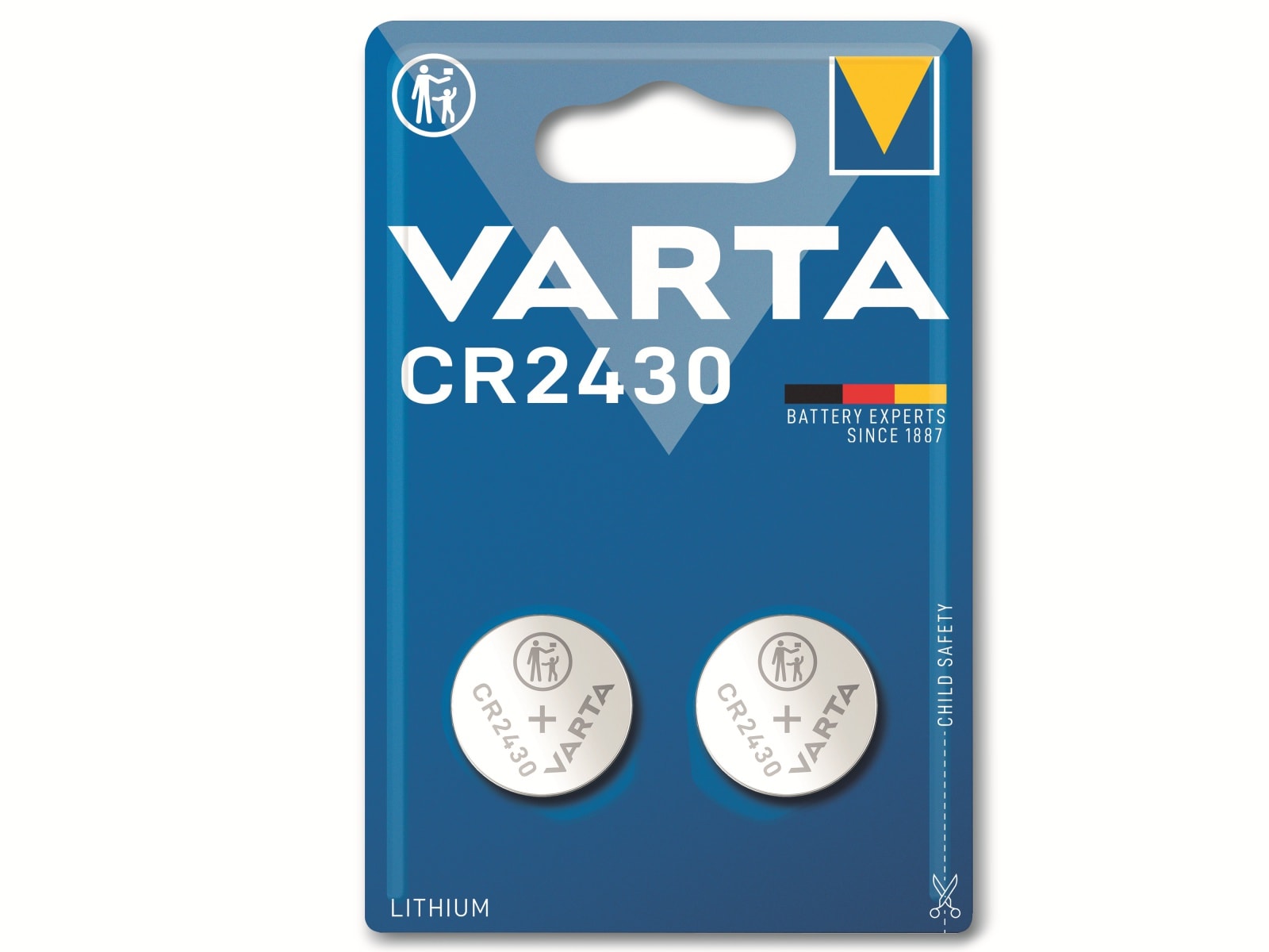 VARTA Knopfzelle Lithium, CR2430,  3V 2 Stück