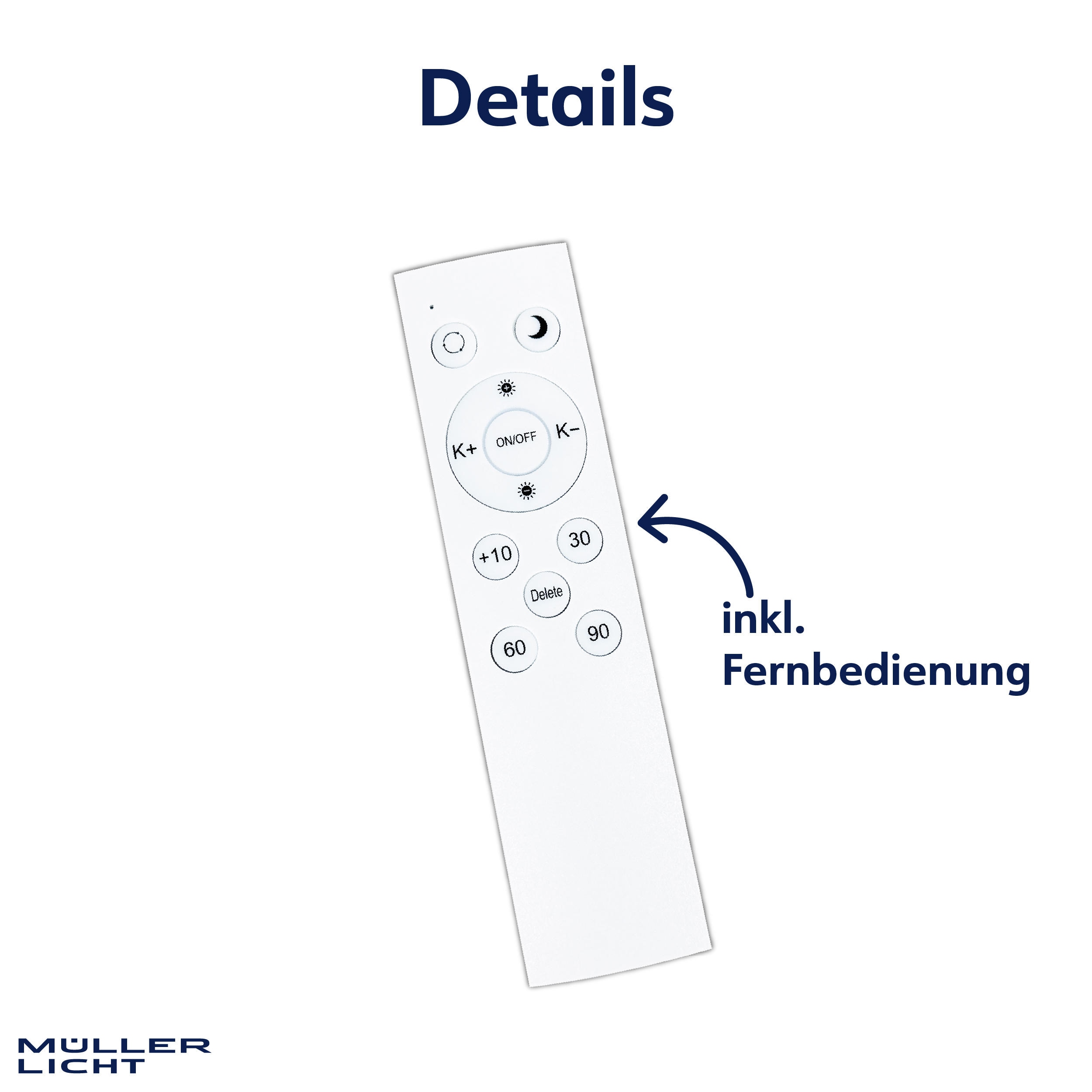 MÜLLER-LICHT LED-Deckenleuchte Rami 36 white, 24W, 2500lm, 2700-6500K, IP20, CCT