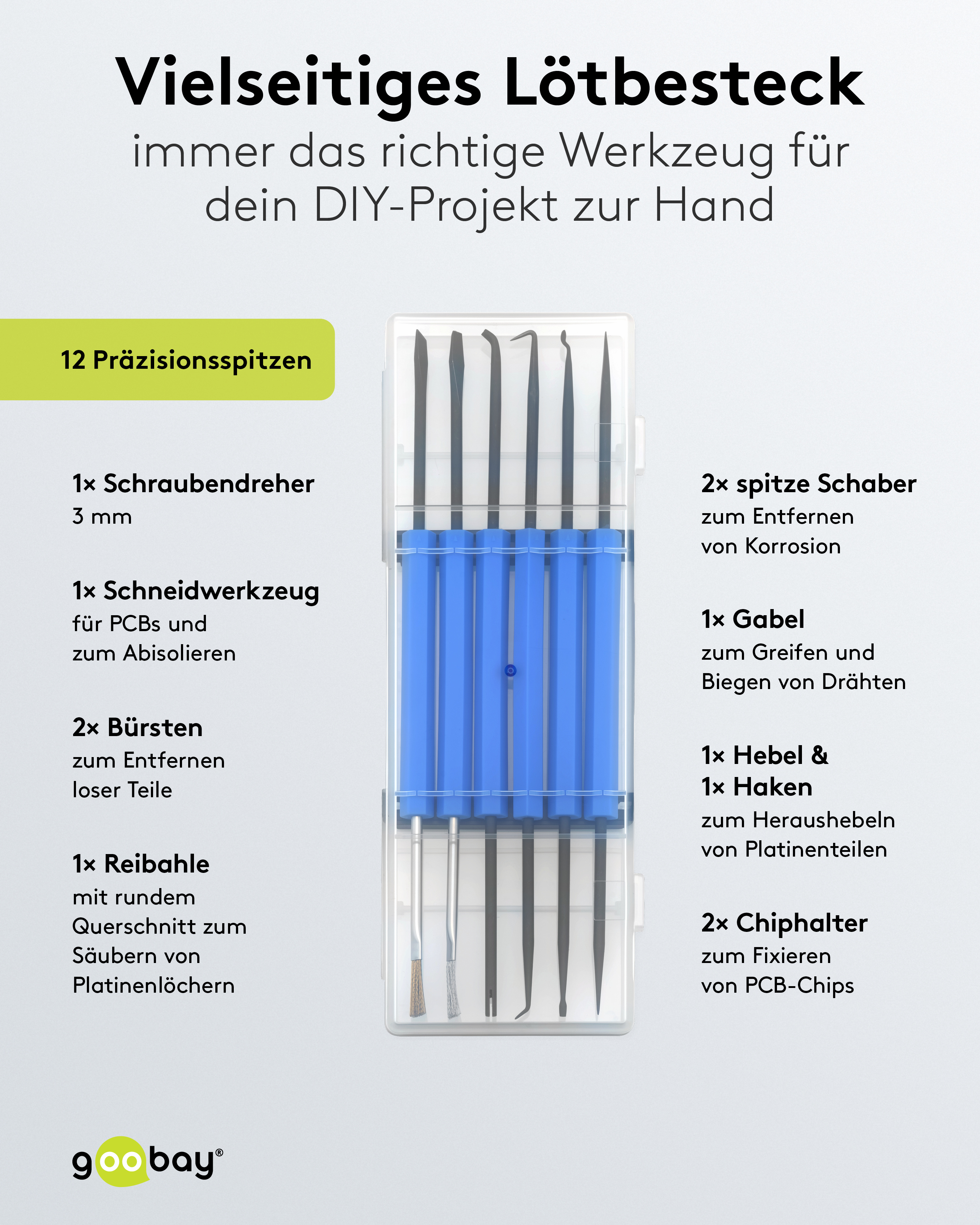 GOOBAY Lötwerkzeug, 77999, 6-teilig