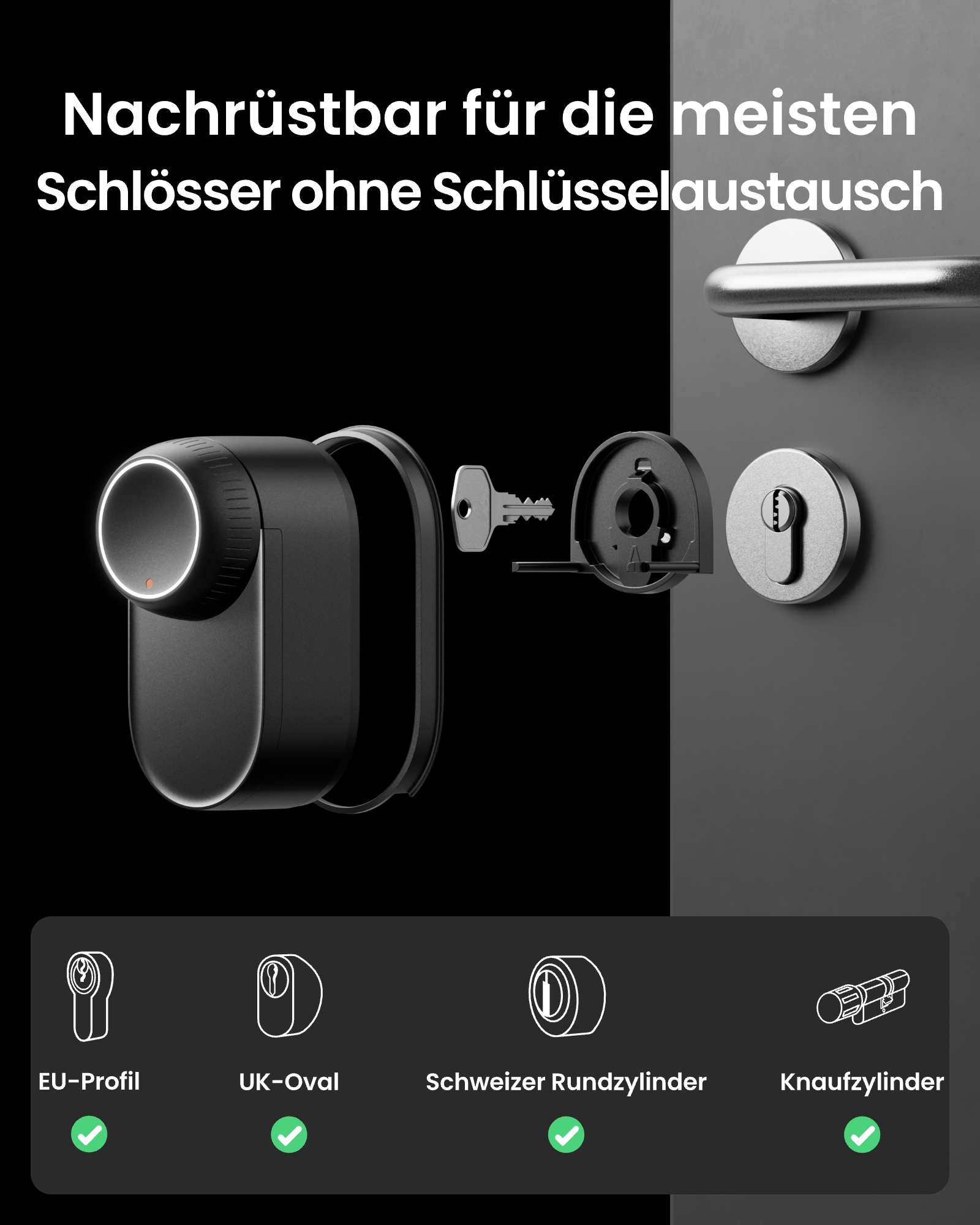 SWITCHBOT Ultra Touch Keypad Bundle, schwarz