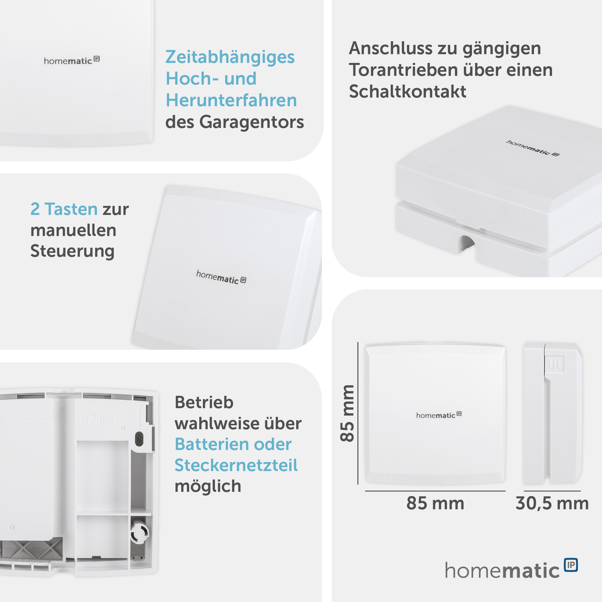 HOMEMATIC IP Smart Home 150586A0, Garagentortaster