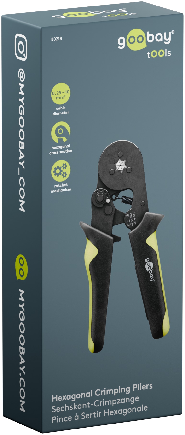 GOOBAY TOOLS Sechskant-Crimpzange, für Aderendhülsen GOOBAY TOOLS Sechskant-Crimpzange, für Aderendhülsen