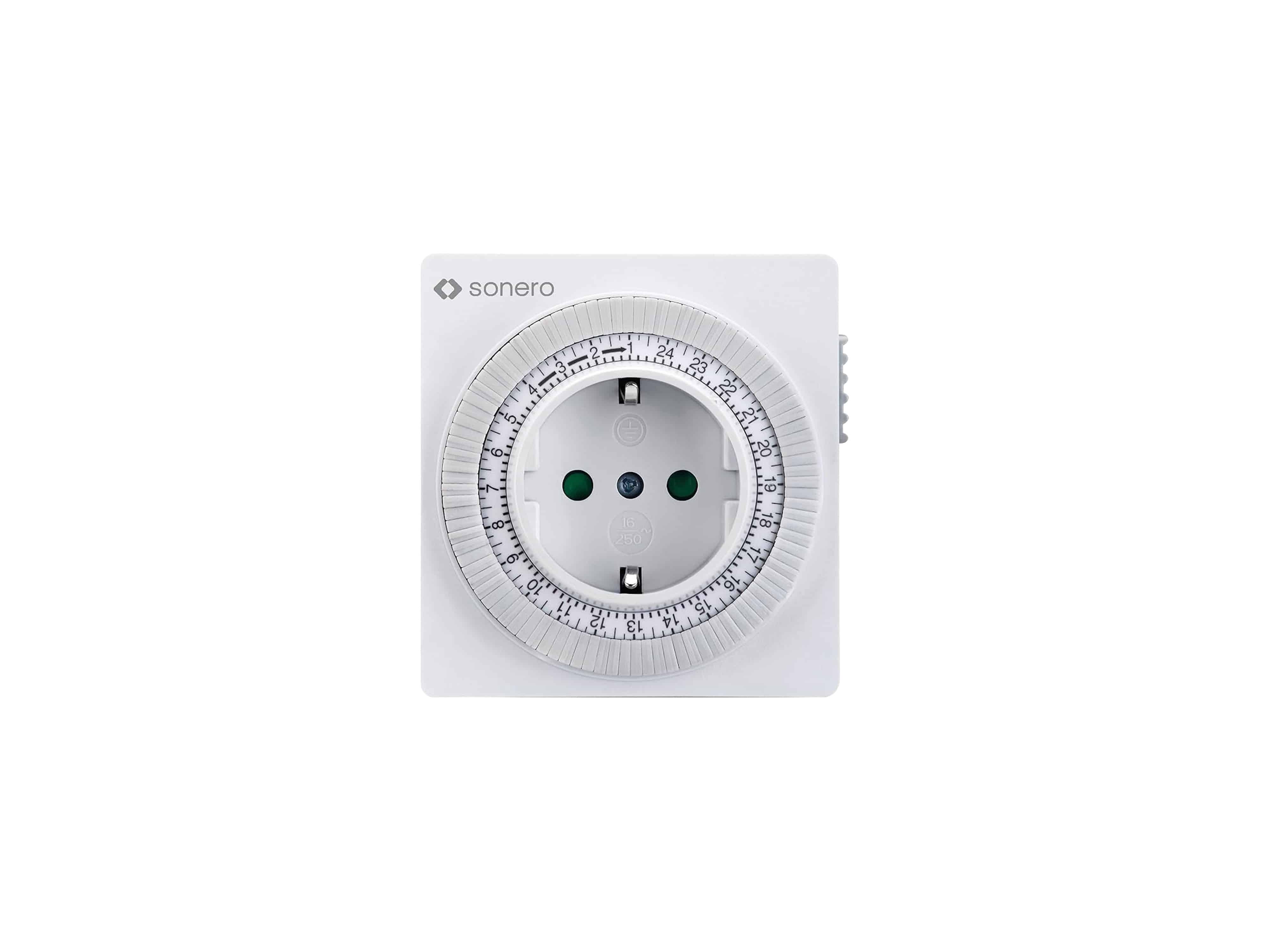Zeitschaltuhr SONERO X-MOT-10, mechanisch, IP20, 350 Watt, weiß