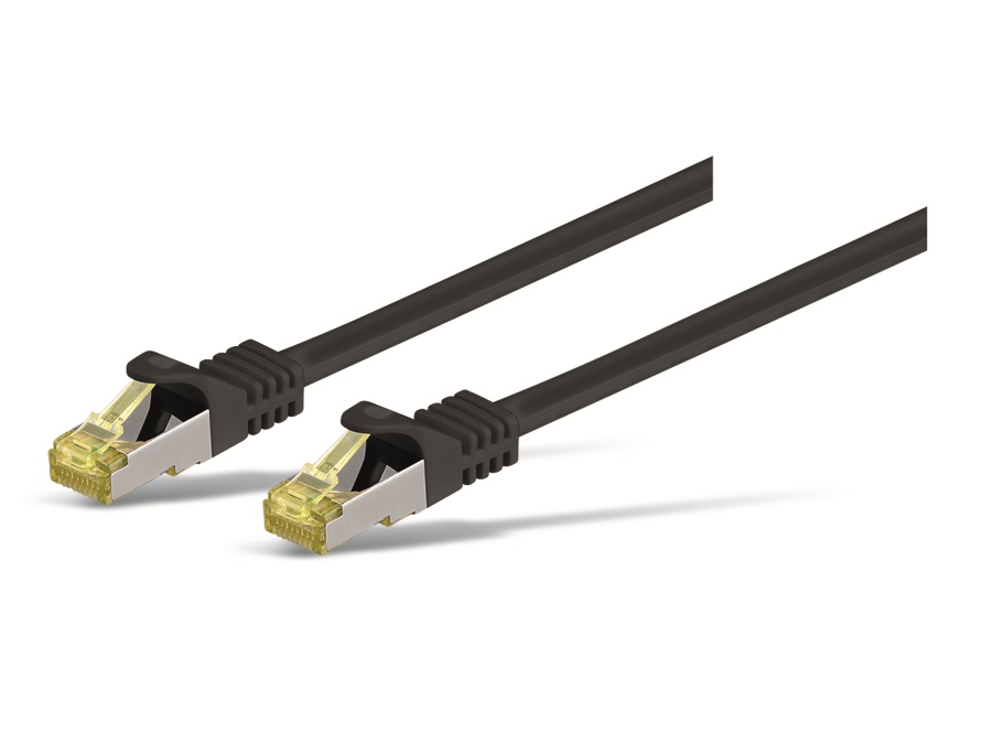 GOOBAY EFB-ELEKTRONIK RJ45 Patchkabel S/FTP (PIMF), m. CAT.7 Rohkabel, 10 m, schwarz GOOBAY EFB-ELEKTRONIK RJ45 Patchkabel S/FTP (PIMF), m. CAT.7 Rohkabel, 10 m, schwarz