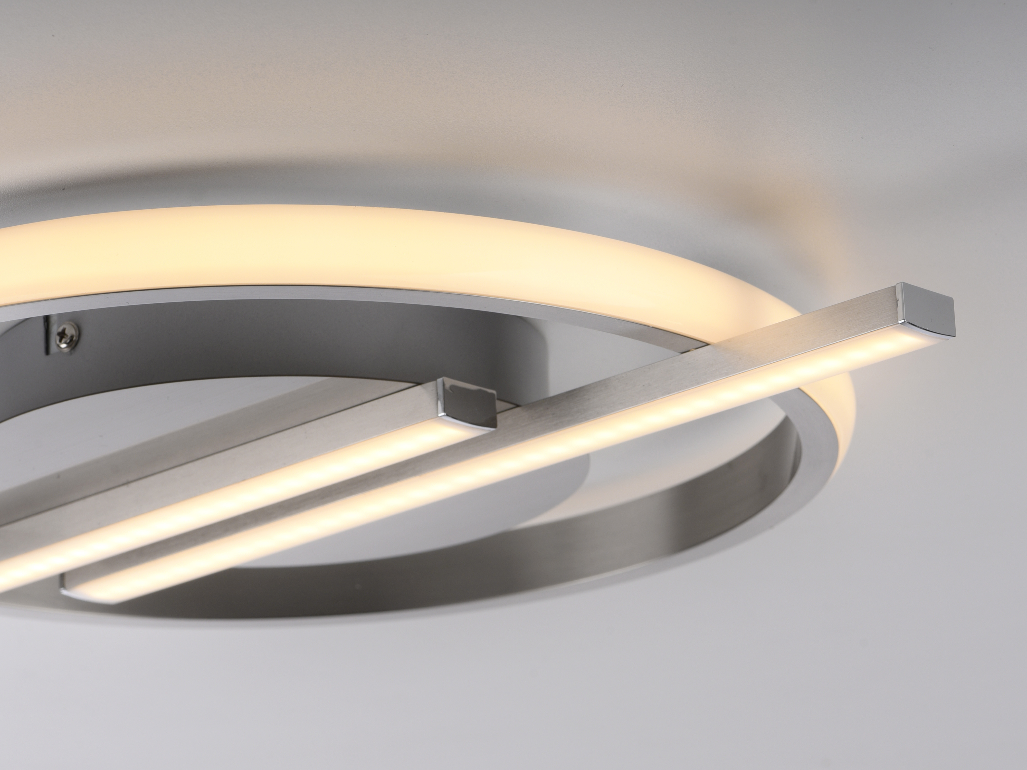 JUST LIGHT LED-Deckenleuchte 14130-55 stahl, 17,5 W, 2100 lm, 3000 K, Dimmbar