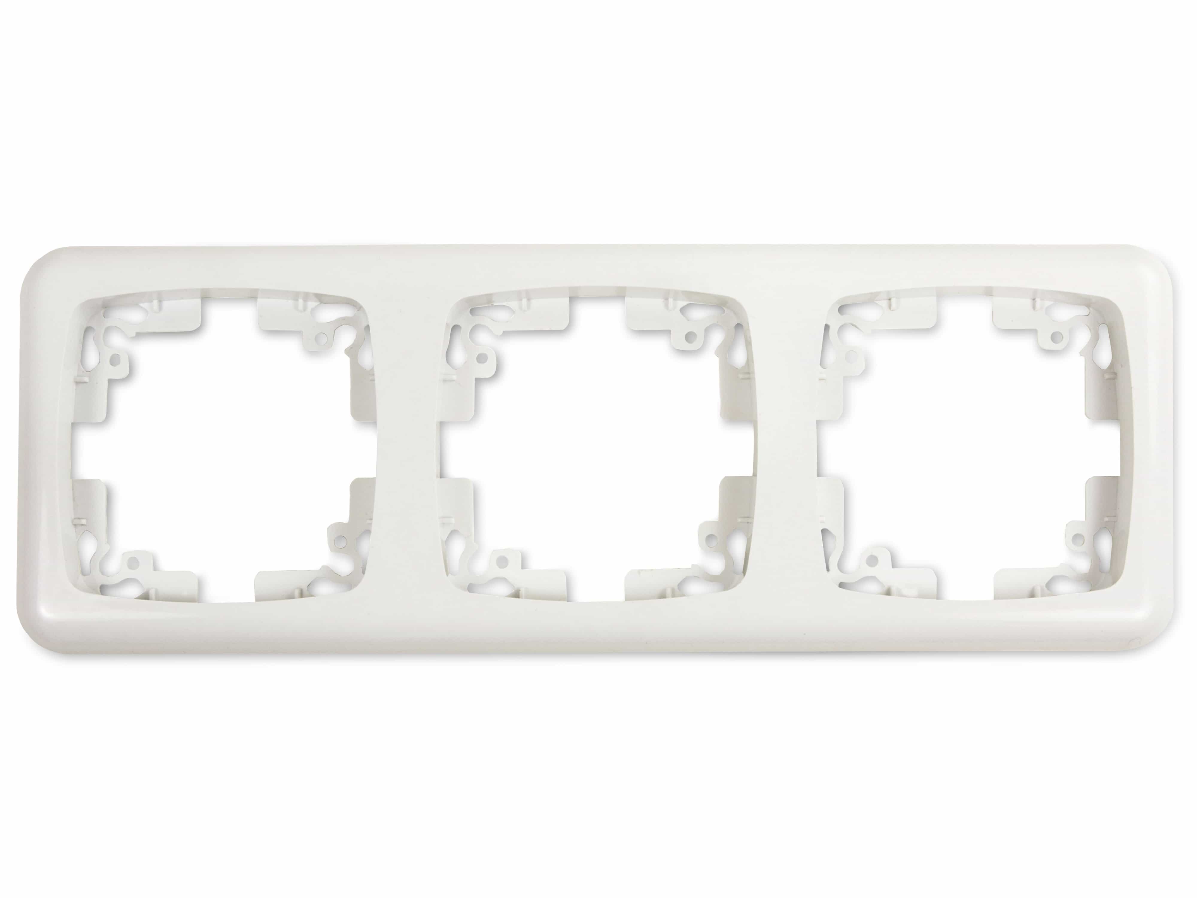 ARCAS ELEGANCE Schalter/Steckdosen-Rahmen, 3-fach, W13-Y003, weiß