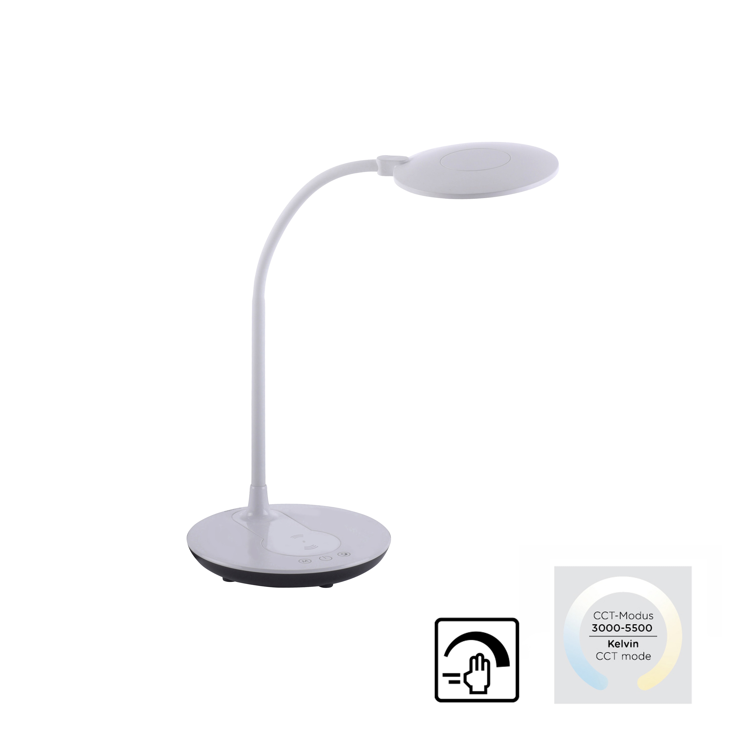 JUST LIGHT LED-Tischleuchte 14416-16 weiß, 5 W, 600 lm, CCT, Handy-Ladefunktion JUST LIGHT LED-Tischleuchte 14416-16 weiß, 5 W, 600 lm, CCT, Handy-Ladefunktion
