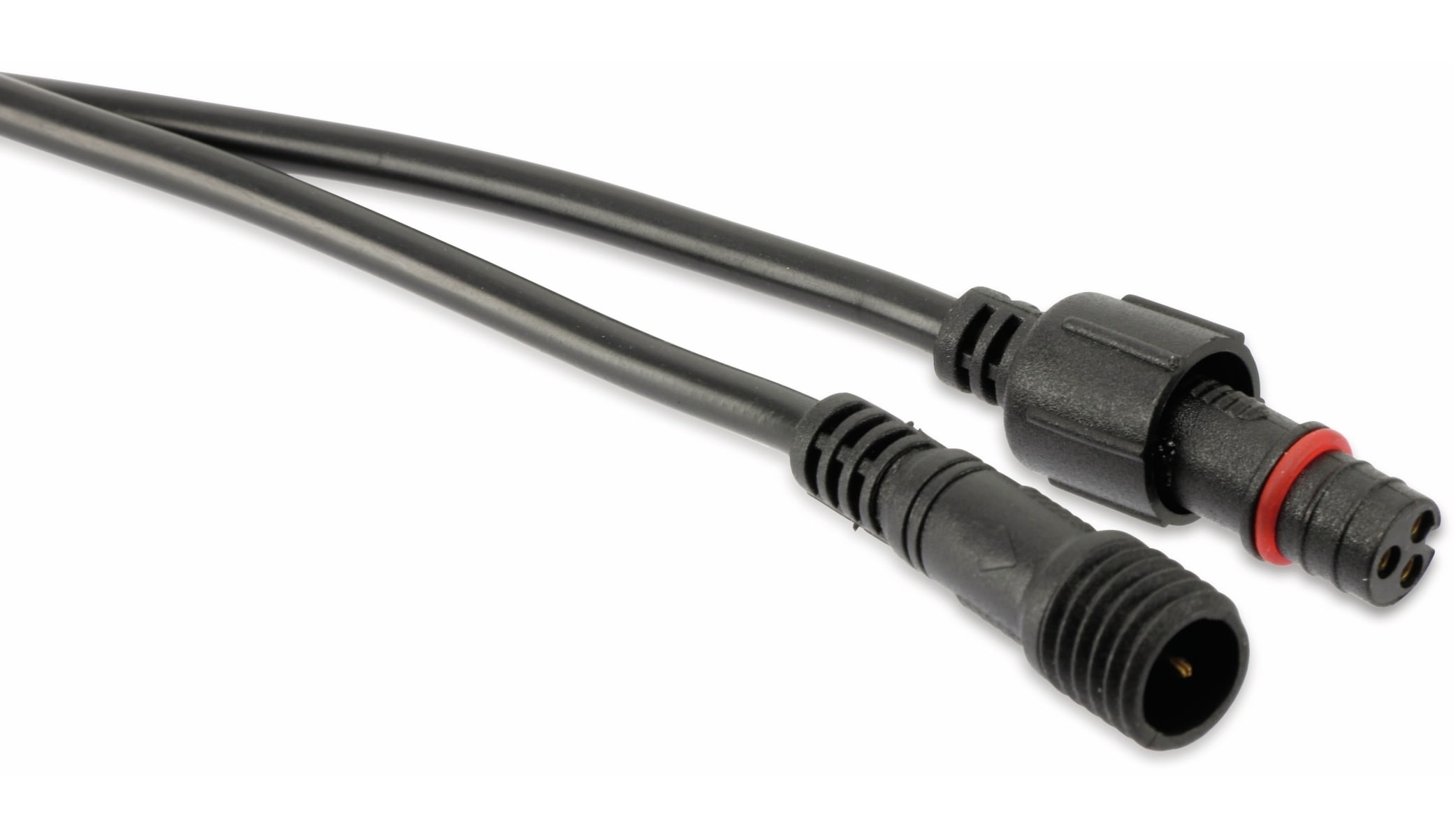 Wasserdichtes Steckverbindungsset, Stecker/Kupplung, 1 m, 3-polig