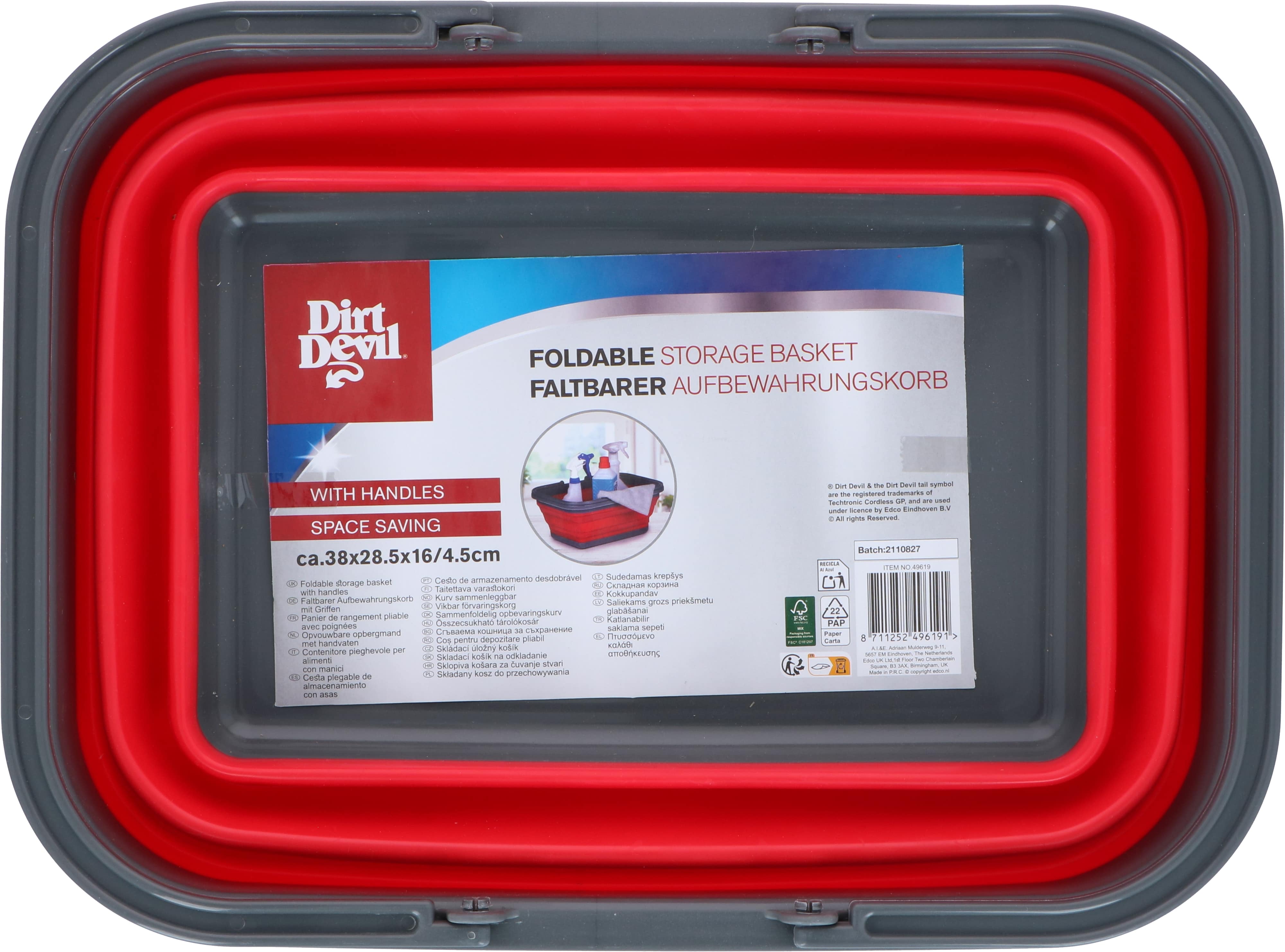 DIRT DEVIL Faltbarer Eimer, rechteckig, 17L DIRT DEVIL Faltbarer Eimer, rechteckig, 17L