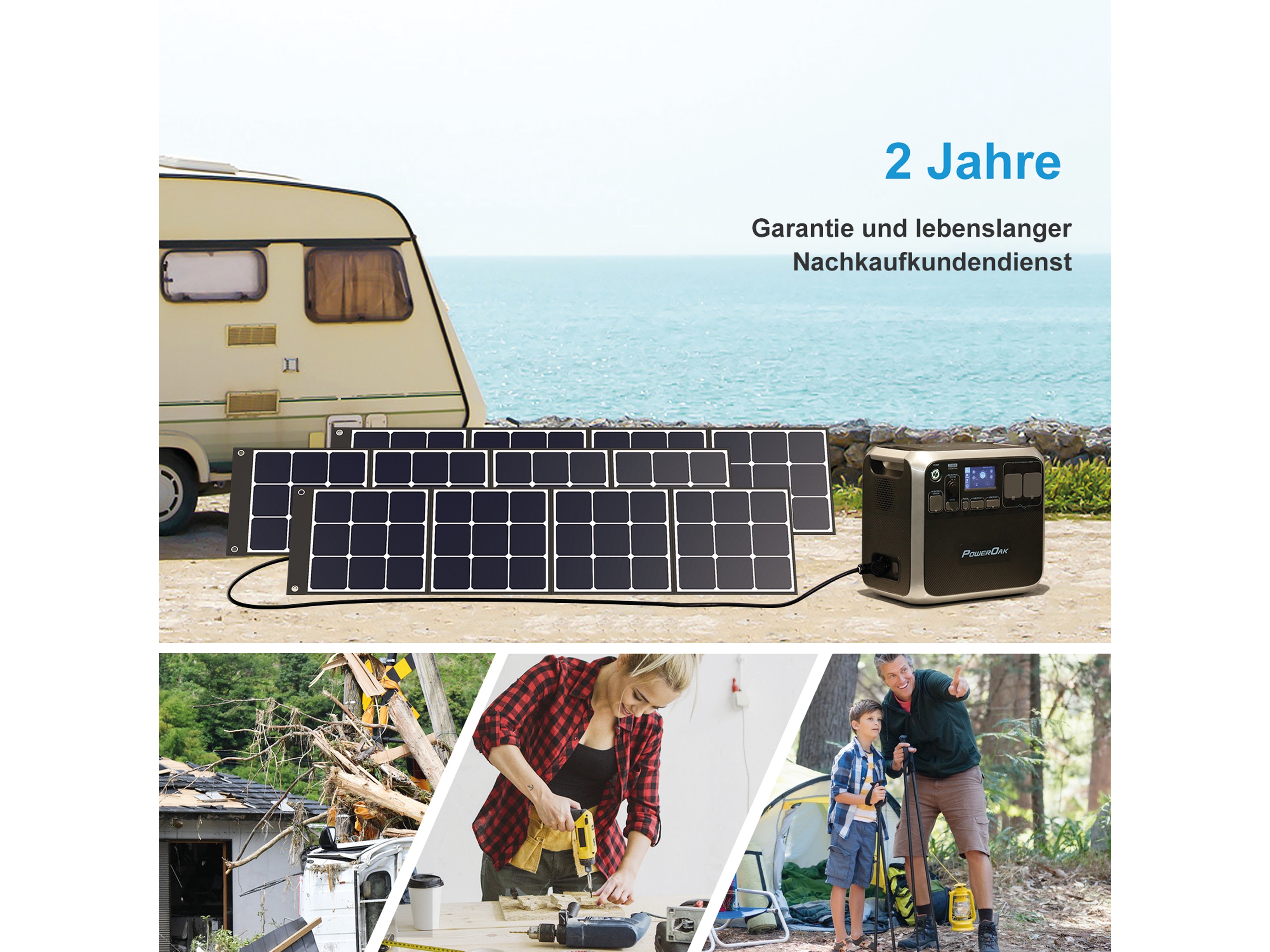 BLUETTI Powerstation-Set AC200P + 3x 200 W Solarmodul BLUETTI Powerstation-Set AC200P + 3x 200 W Solarmodul