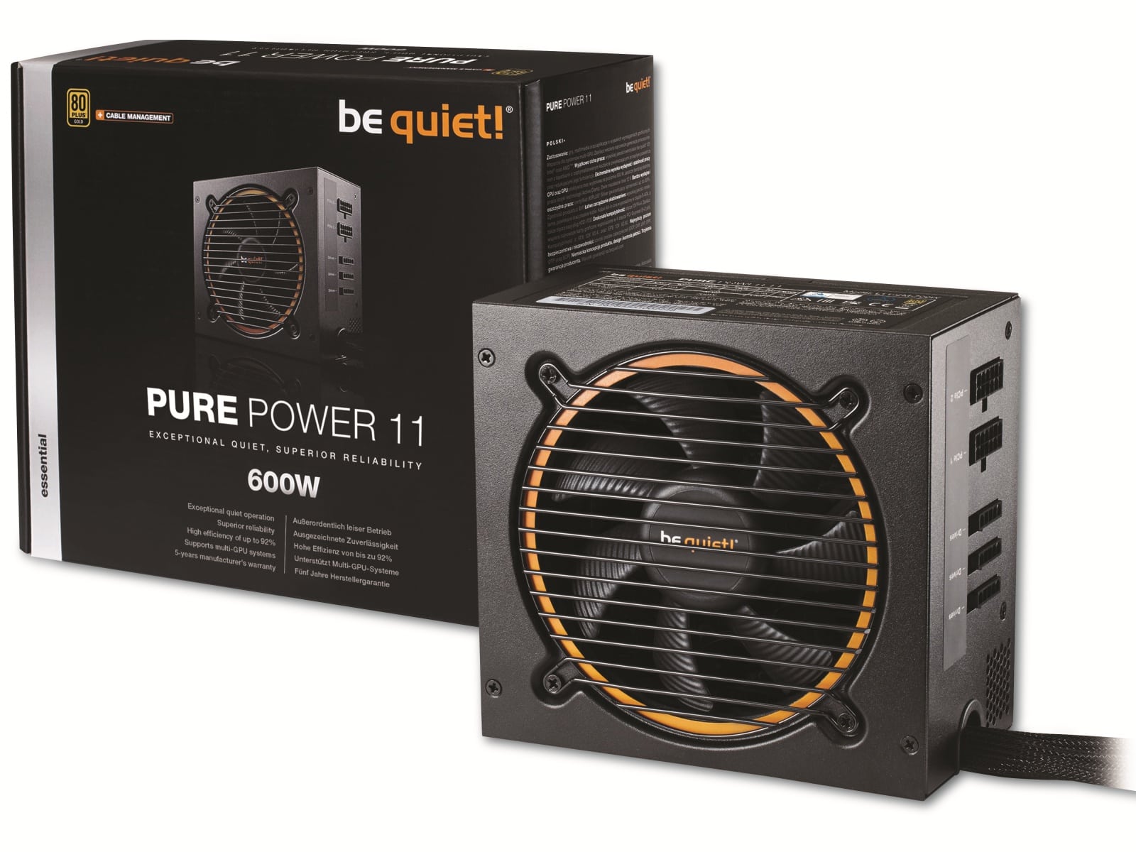 BE QUIET! PC-Netzteil Pure Power 11 CM, 600W, 80+ Gold, Kabelmanagement