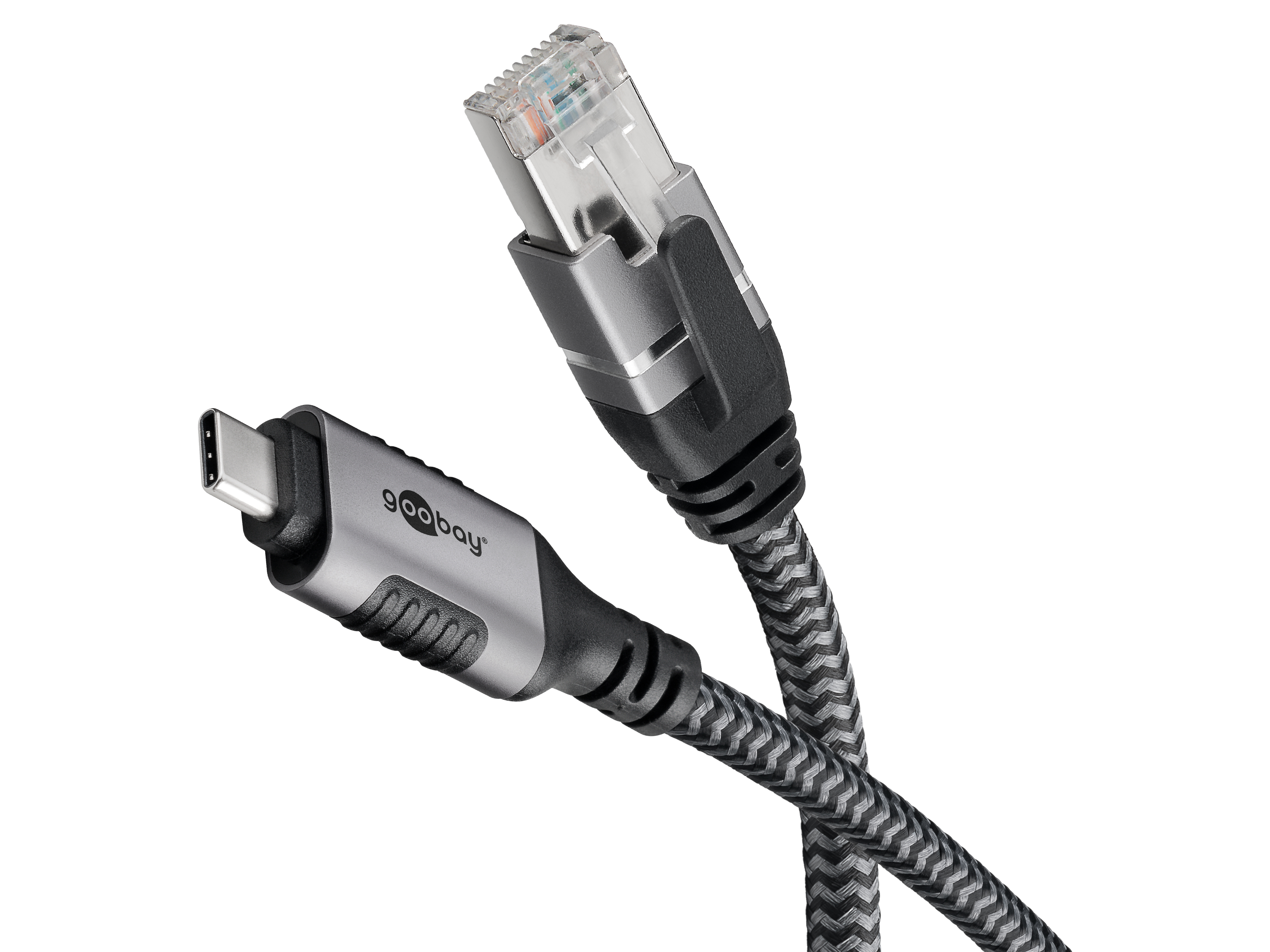 GOOBAY Ethernet-Kabel CAT6 USB-AC 3.1 auf RJ45 1m
