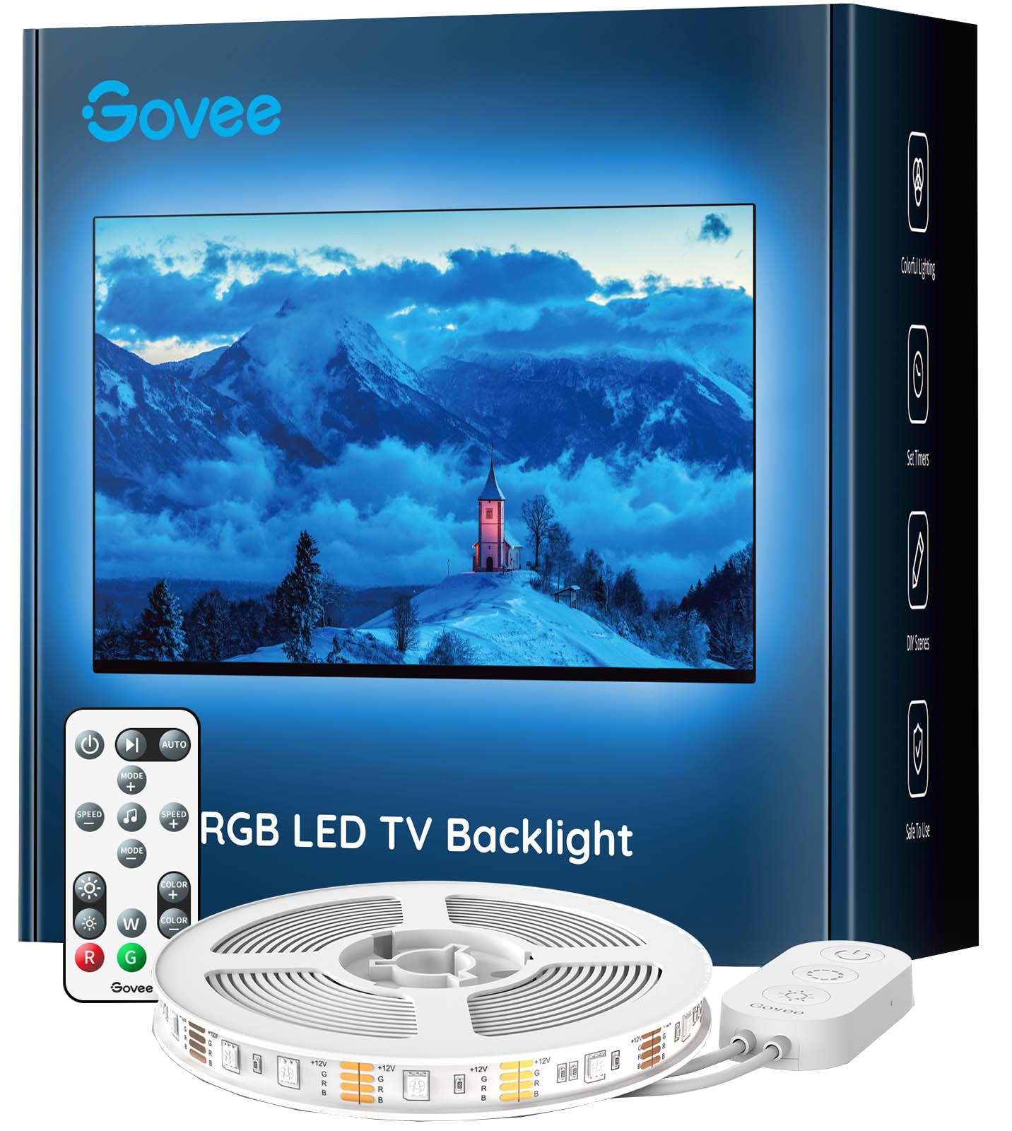 GOVEE LED-Strip Backlight für 46...60" TV, EEK: G, RGB, Bluetooth, 3 m GOVEE LED-Strip Backlight für 46...60" TV, EEK: G, RGB, Bluetooth, 3 m