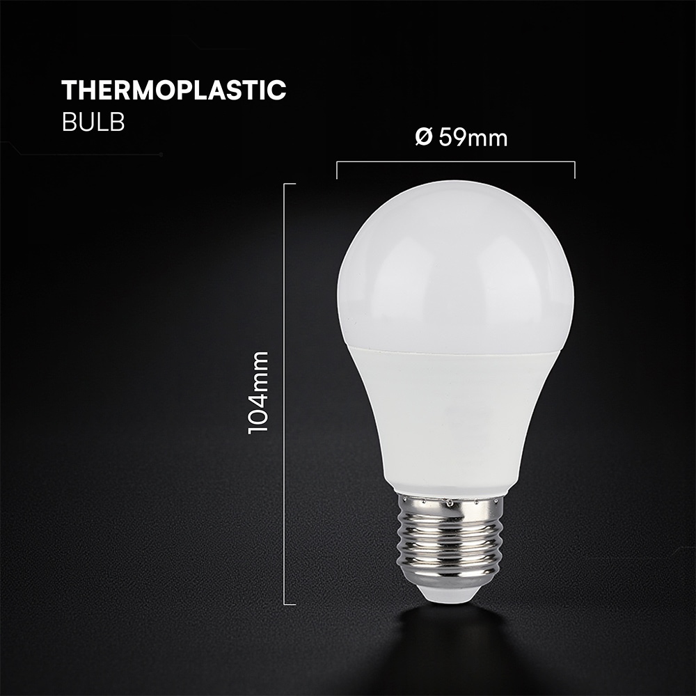 V-TAC LED-Lampe VT-2172606, EEK: F, 8,5W, 806lm, 3000K, E27, A60, 200°