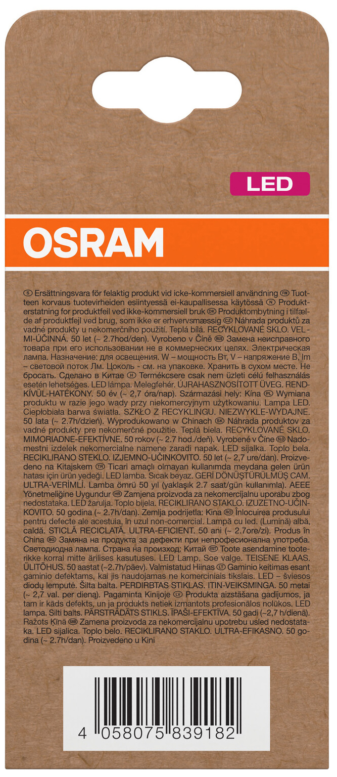 OSRAM LED-Lampe in Kolbenform, E27, 11,6W, 2700K, EEK: A, 2452lm, warmweiß OSRAM LED-Lampe in Kolbenform, E27, 11,6W, 2700K, EEK: A, 2452lm, warmweiß