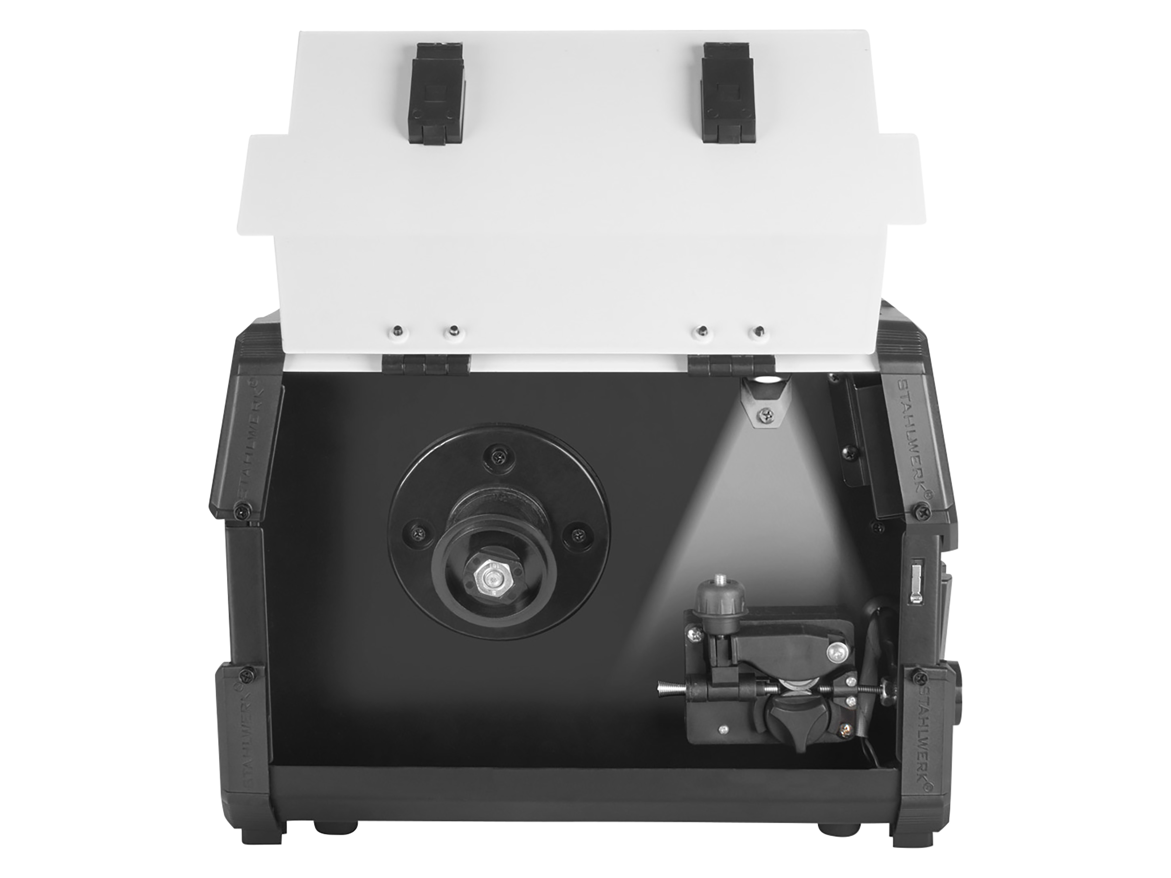 STAHLWERK Fülldraht Schweißgerät Mini FLUX 120 ST, 1129, mit synergischem Drahtvorschub und ARC