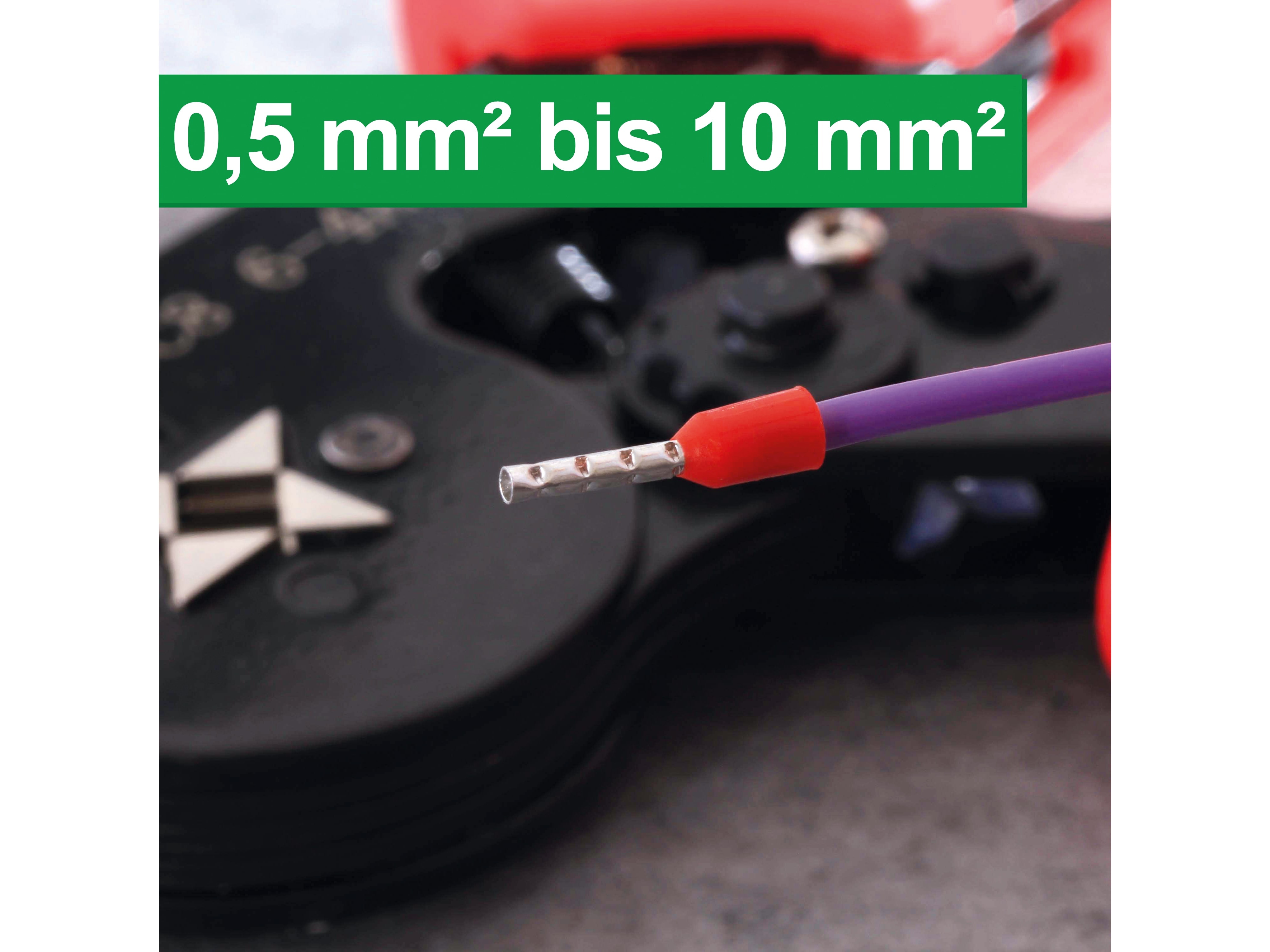 QUADRIOS selbsteinstellende Automatik-Crimpzange mit isolierten/unisolierten Aderendhülsen Set