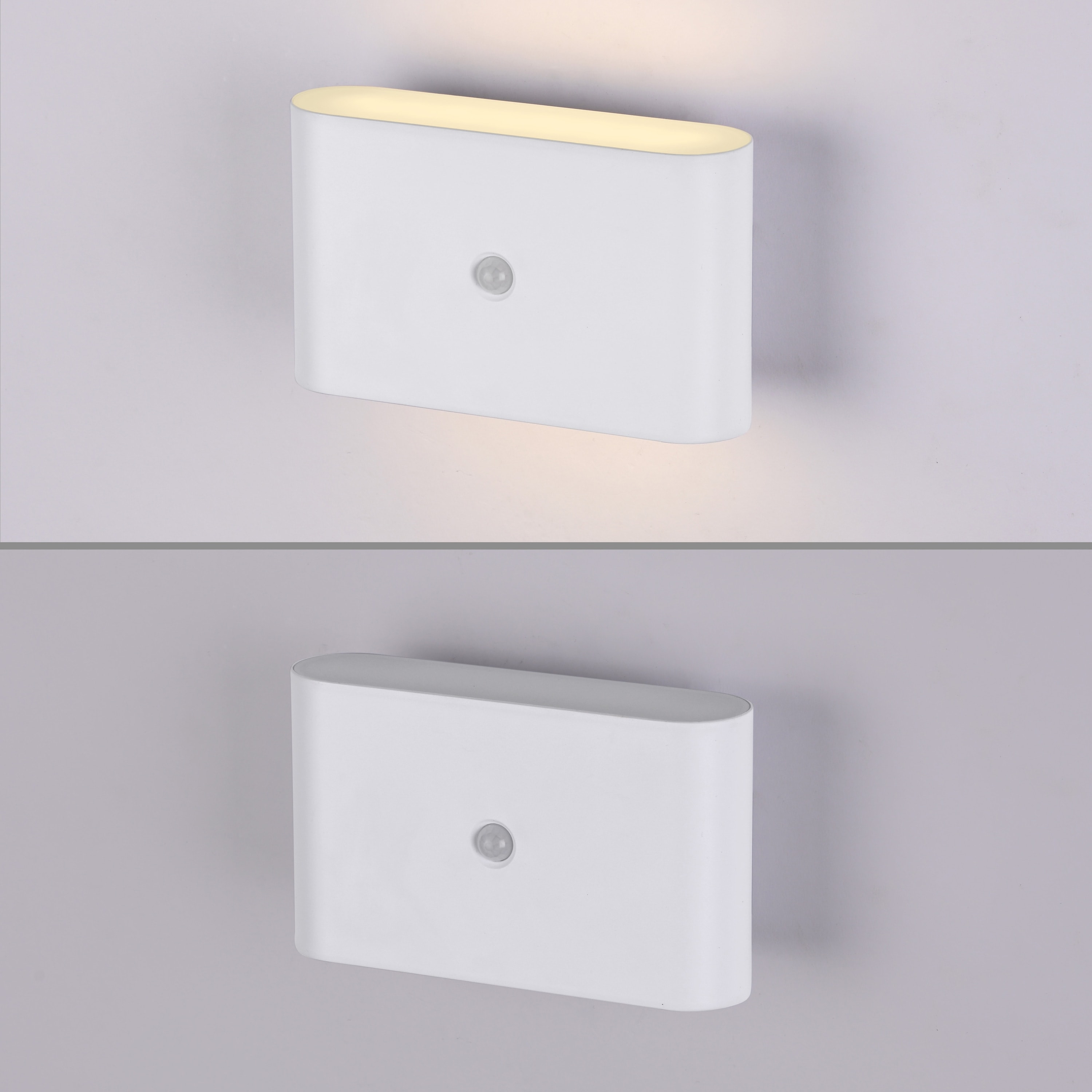 JUST LIGHT LED-Akku-Wandleuchte 19475-16, 3W, 3000K, 300lm, warmweiß, IP44, weiß