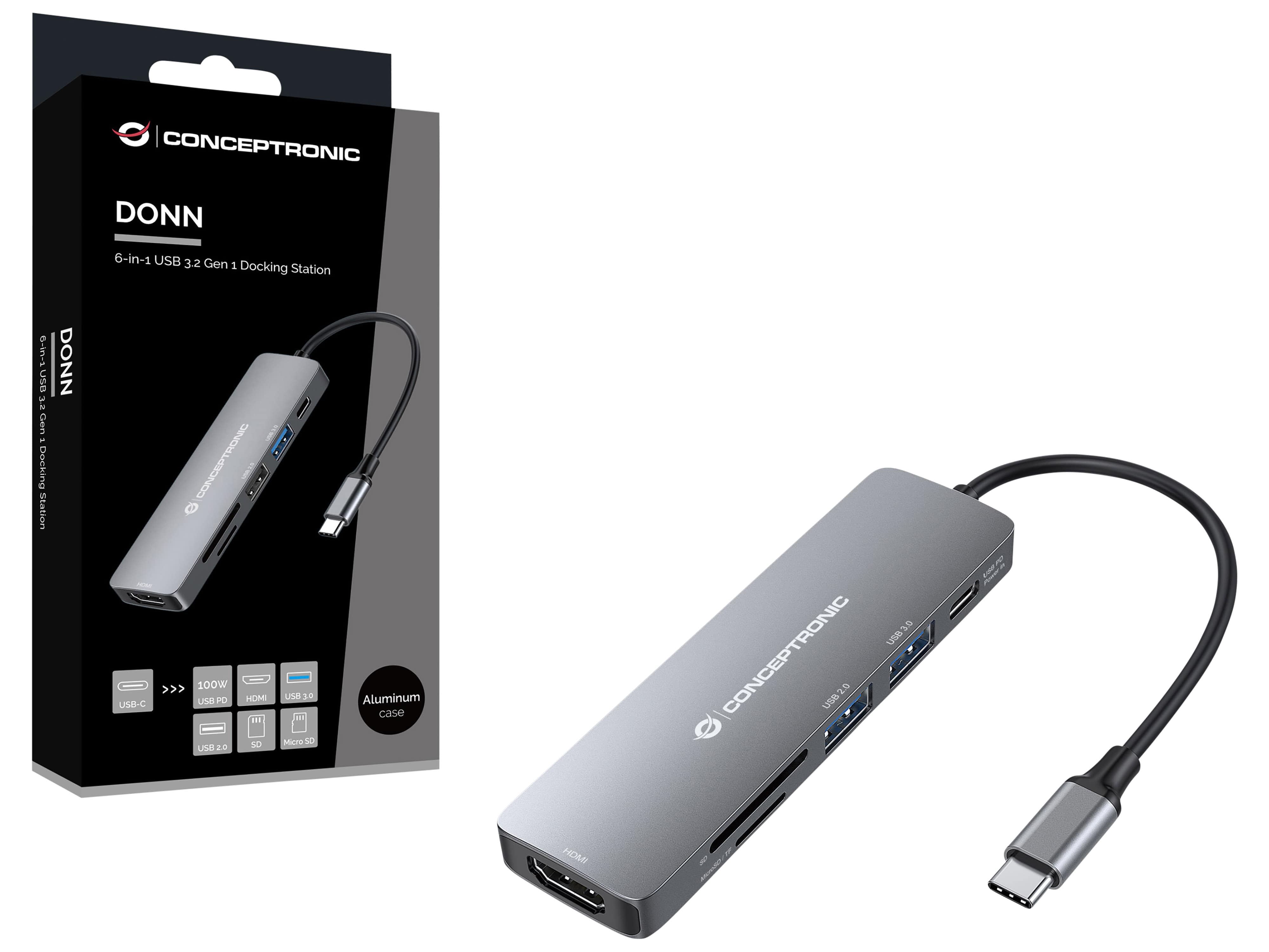 CONCEPTRONIC Dockingstation DONN11G 6-in-1 CONCEPTRONIC Dockingstation DONN11G 6-in-1