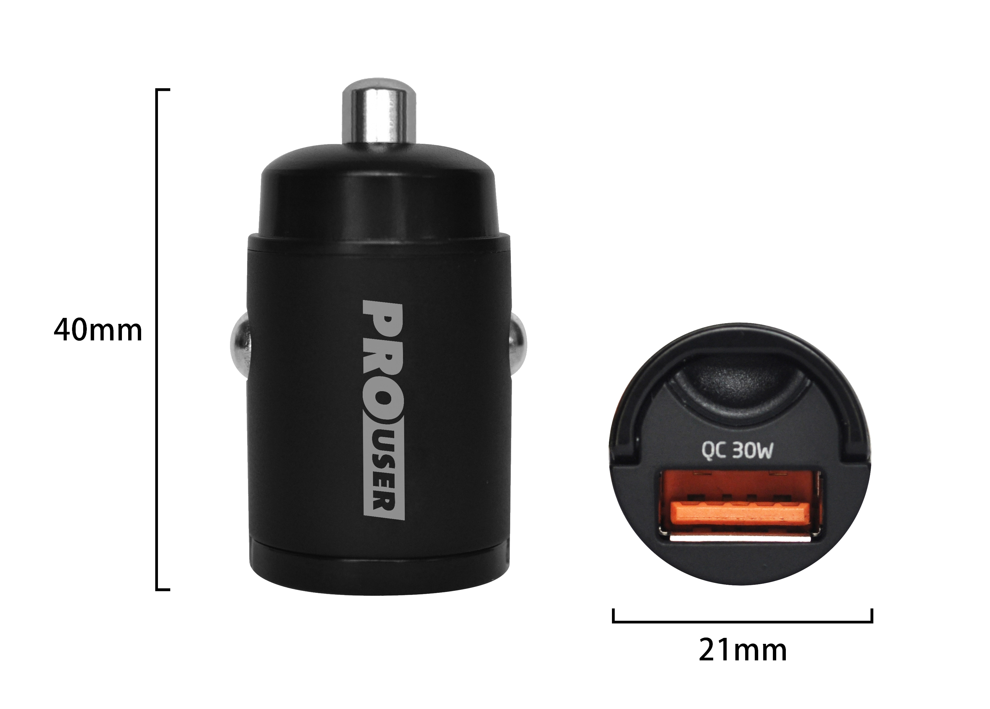 PROUSER KFZ USB-Lader-Set 20176, QC, extra klein, 3in1 USB-Kabel, schwarz PROUSER KFZ USB-Lader-Set 20176, QC, extra klein, 3in1 USB-Kabel, schwarz