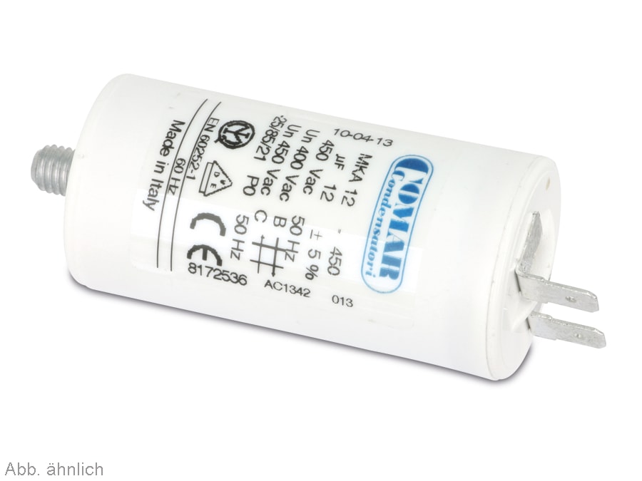 COMAR Motorkondensator, 70µF, 450V, 6,3mm