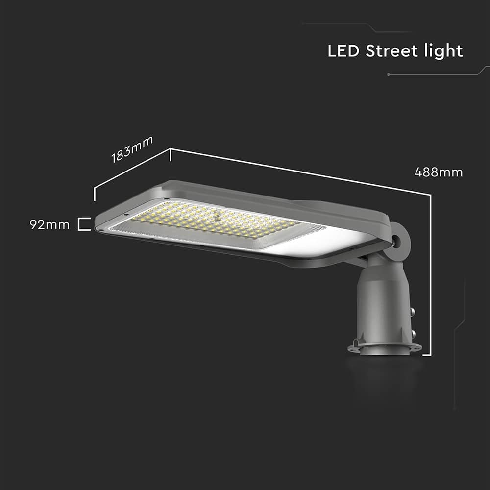V-TAC LED-Straßenleuchte, VT-105ST, EEK: E, 100 W, 9400 lm, 6500 K, Schwarz