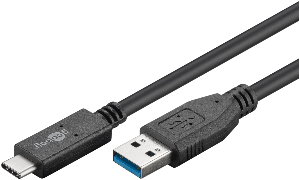 GOOBAY USB-C Kabel 41074 C/A 3.2 1m schwarz