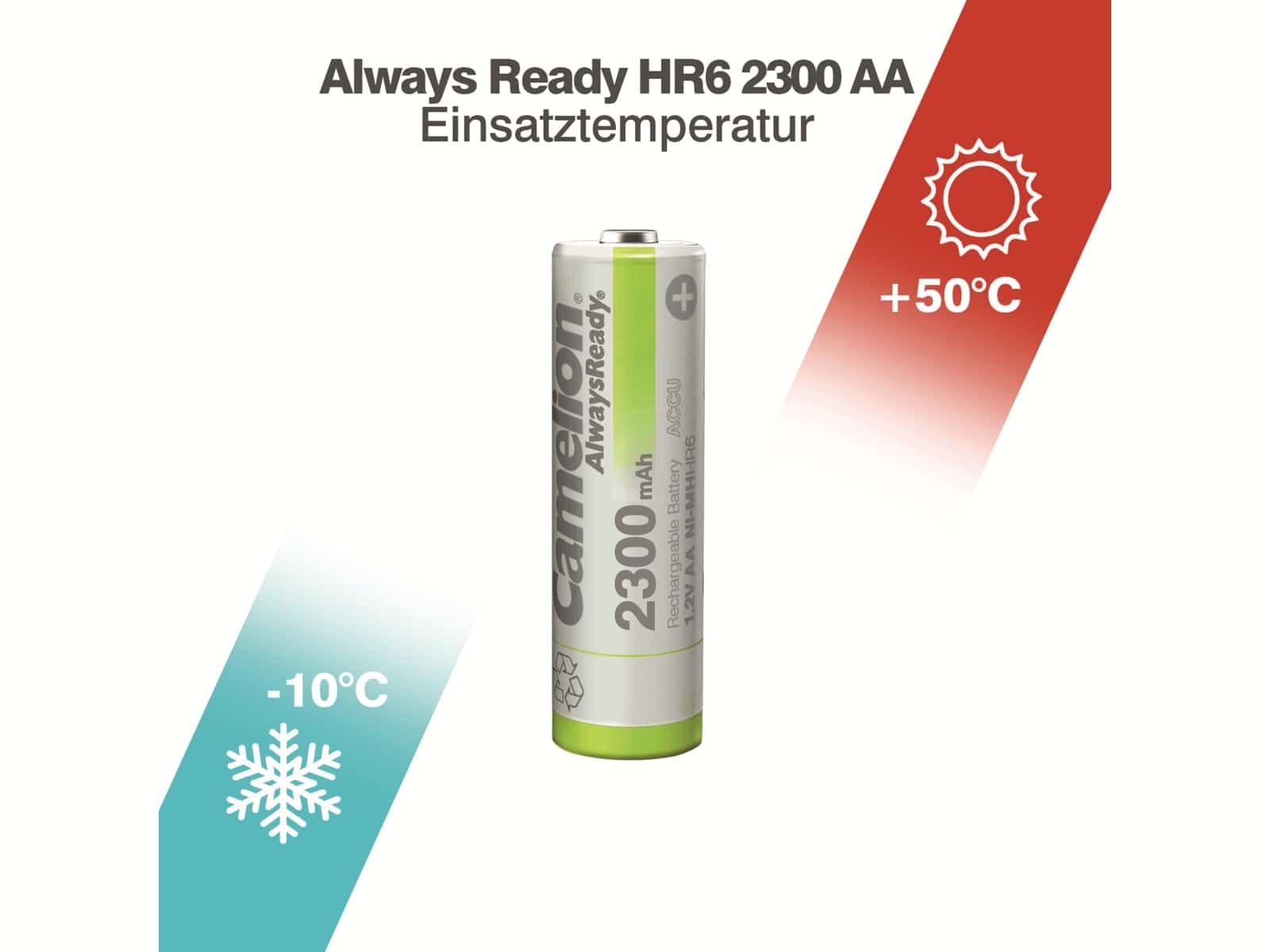 CAMELION NiMH-Mignon-Akku AlwaysReady, 2300 mAh, 4 Stück
