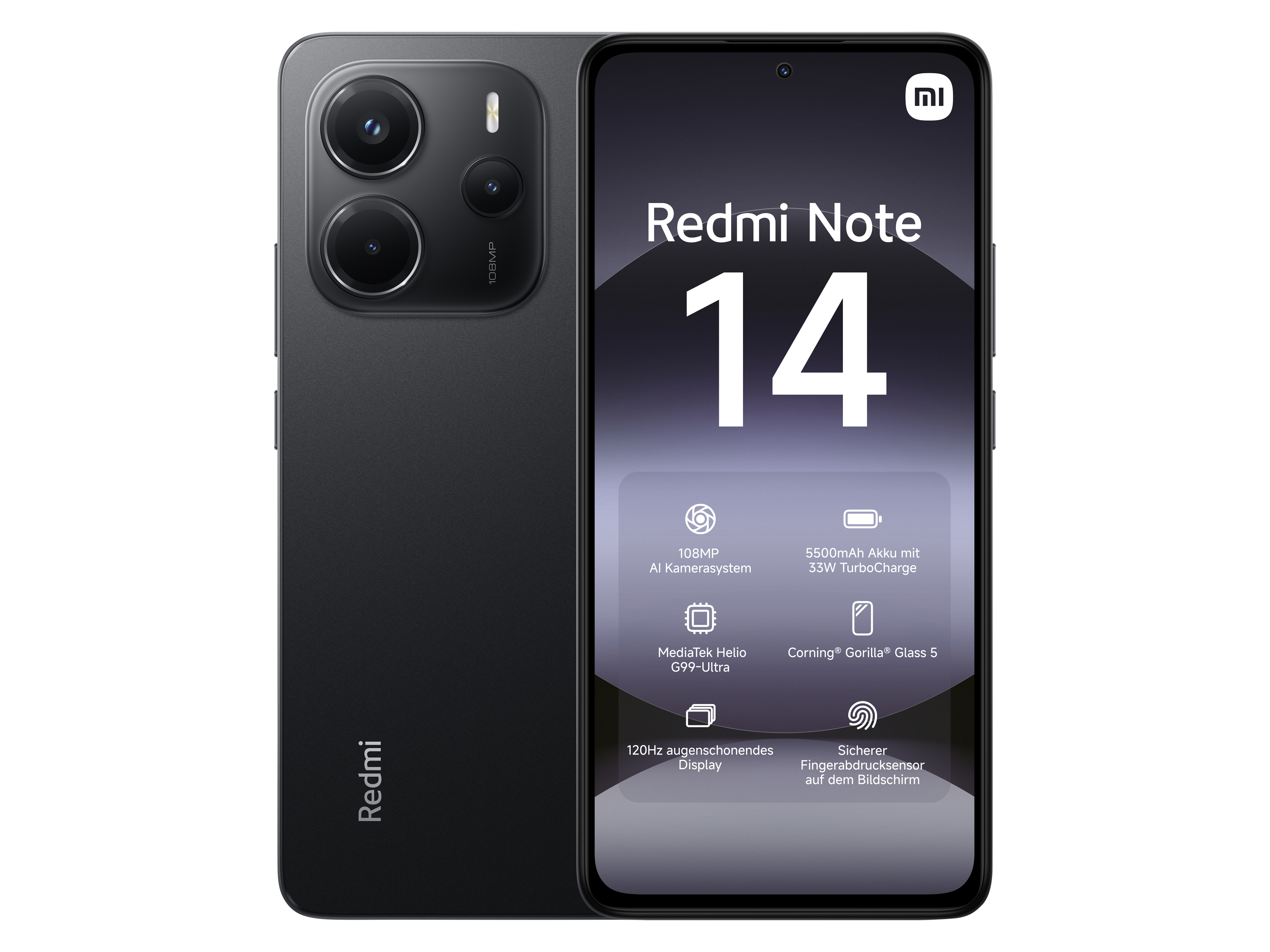 XIAOMI Smartphone Redmi Note 14 4G 128GB midnight black XIAOMI Smartphone Redmi Note 14 4G 128GB midnight black