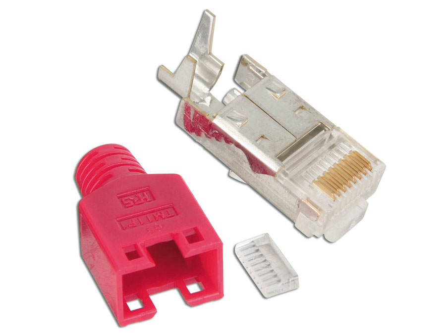 HIROSE CAT.6 Modularstecker rot HIROSE CAT.6 Modularstecker rot