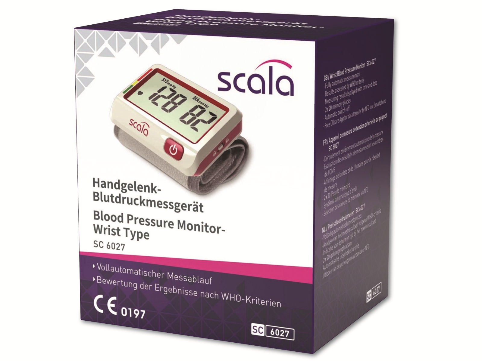 SCALA Handgelenk-Blutdruckmessgerät SC6027