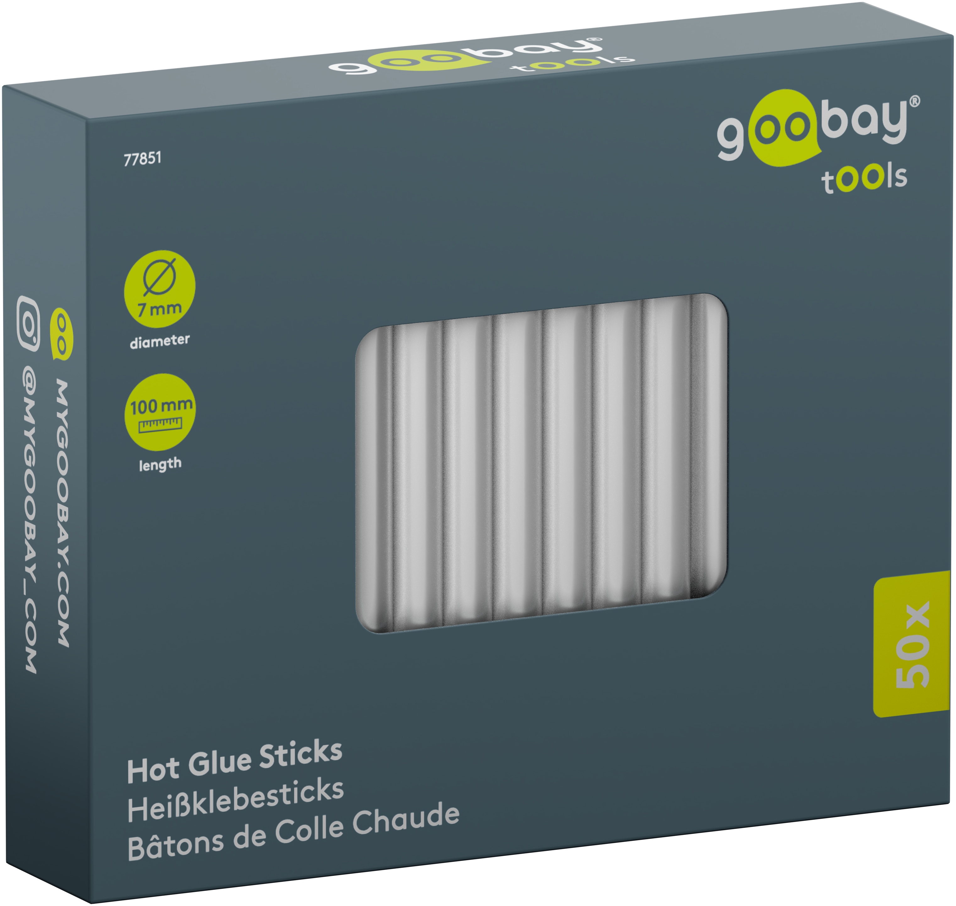 GOOBAY TOOLS Heißklebesticks, 77851, 7 mm, 50 Stück