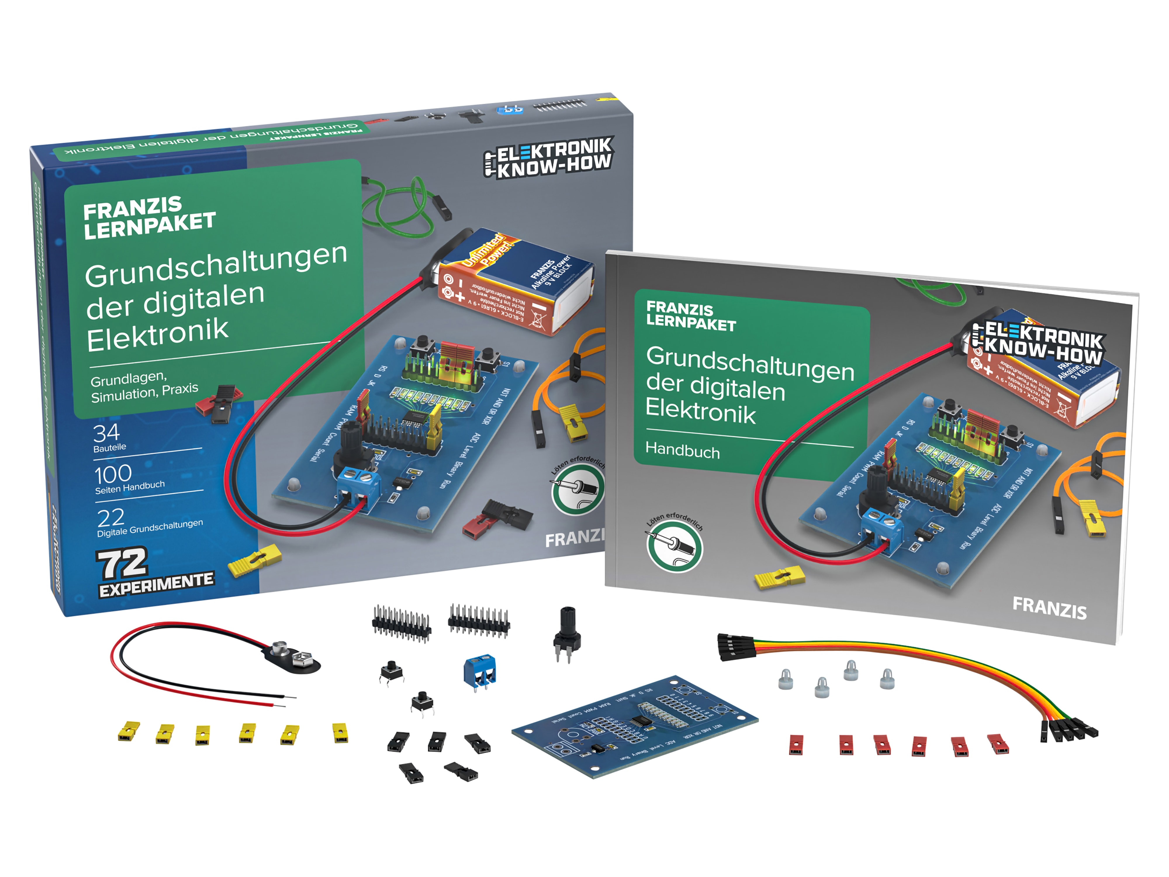 FRANZIS Lernpaket Grundschaltungen der digitalen Elektronik 67204, ab 14 Jahre FRANZIS Lernpaket Grundschaltungen der digitalen Elektronik 67204, ab 14 Jahre
