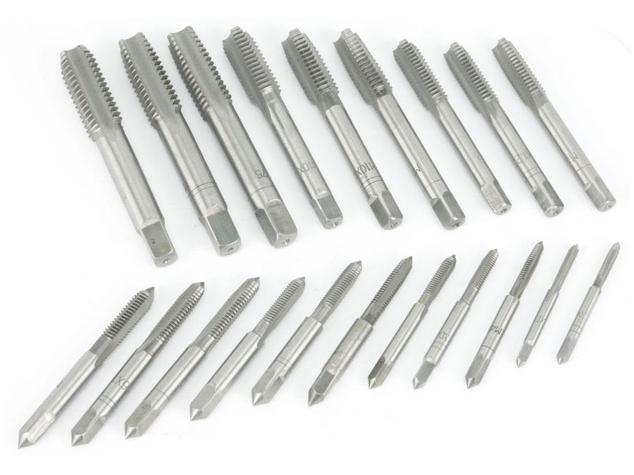BGS TECHNIC Gewindeschneidsatz, M3...M12, 21-teilig