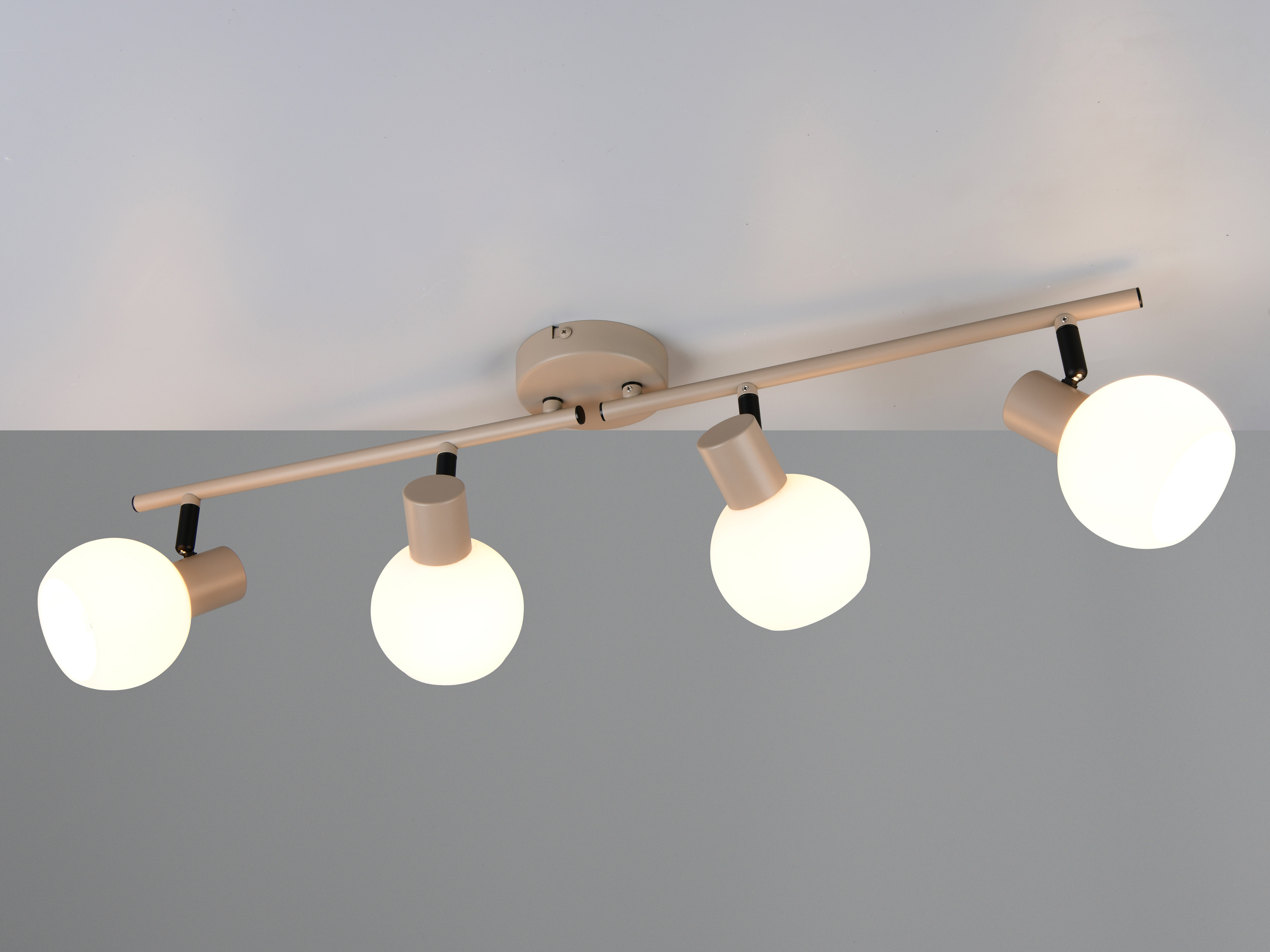 REALITY Deckenleuchte 4 flg. Boba R86374043, E14, ohne LM, IP20, beige