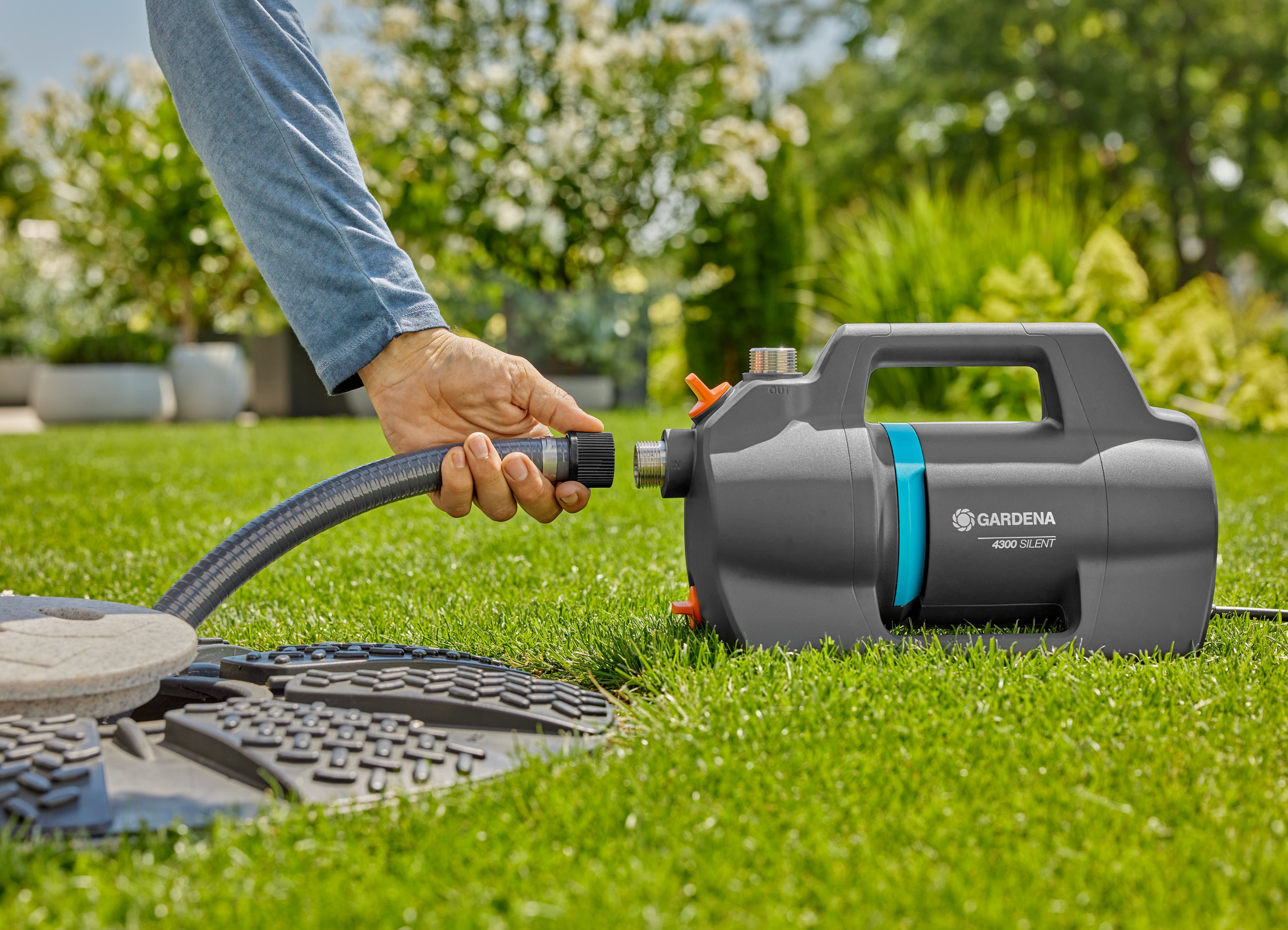 GARDENA Gartenpumpe 4300 Silent, 09056-20