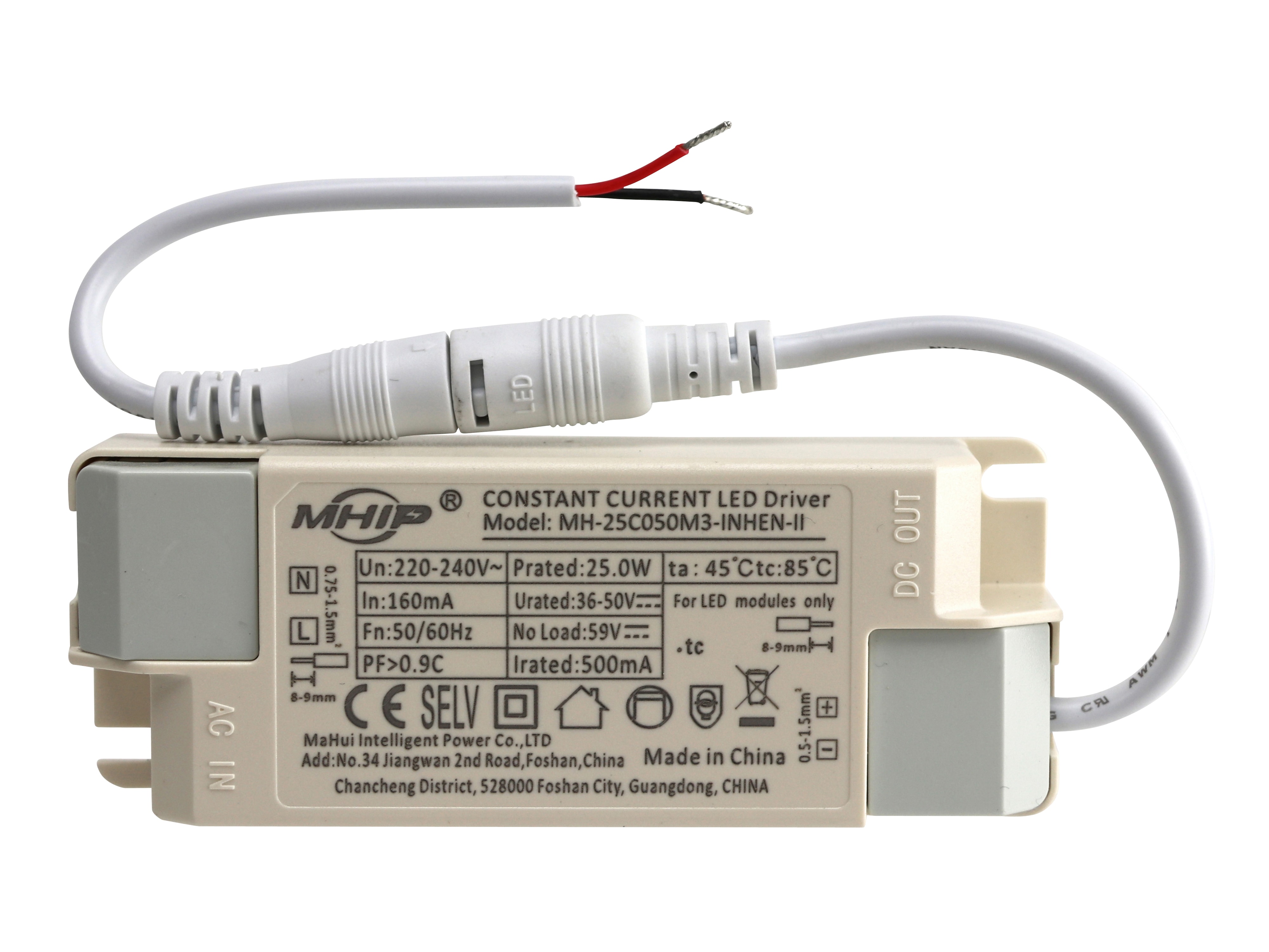 MHIP LED-Schaltnetzteil MH-25C050M3, 25 W MHIP LED-Schaltnetzteil MH-25C050M3, 25 W