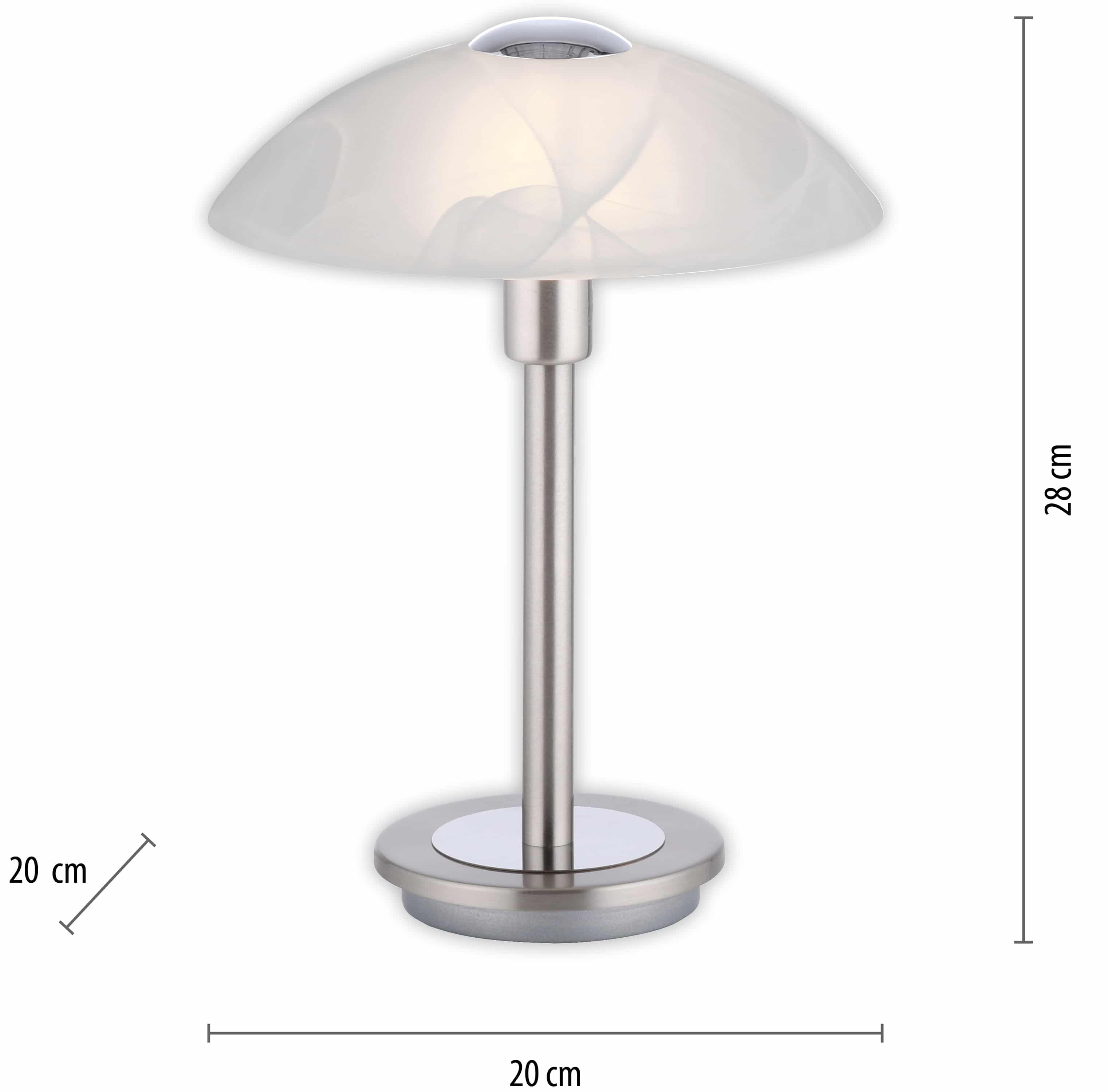 PAUL NEUHAUS LED-Tischleuchte 4026-55 stahl, G9, 2,6 W, 265 lm, 3000 K