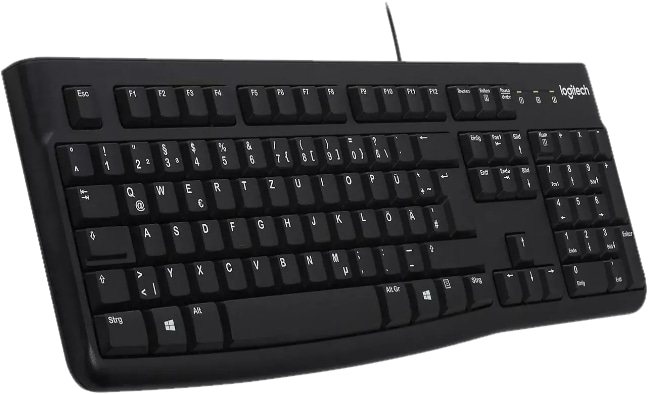LOGITECH USB-Tastatur K120, QWERTZ, schwarz