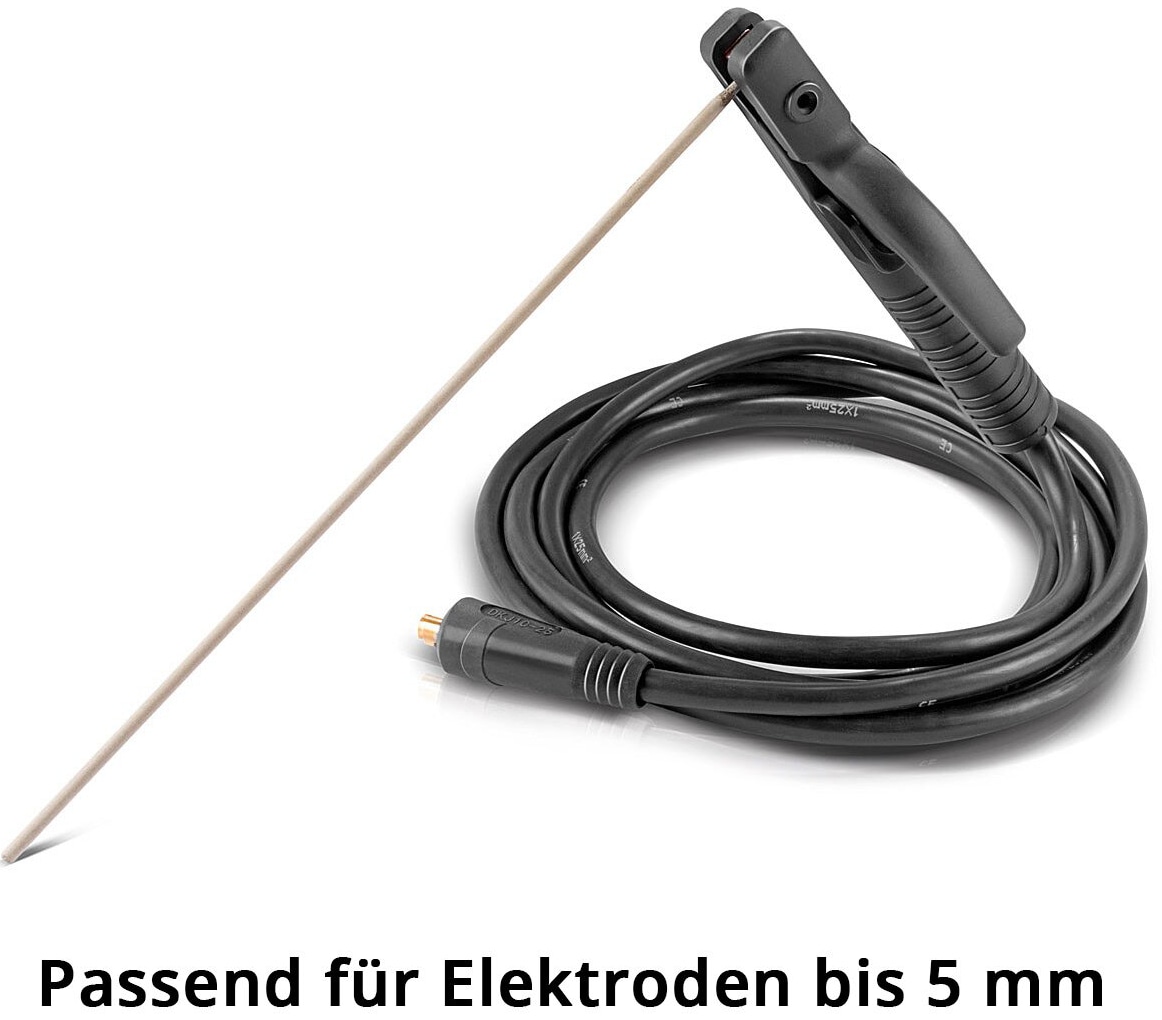STAHLWERK MMA | ARC Elektrodenhalter bis 200 A, 4561, 5 m Schweißkabel mit 25 mm² und 9 mm Stecker