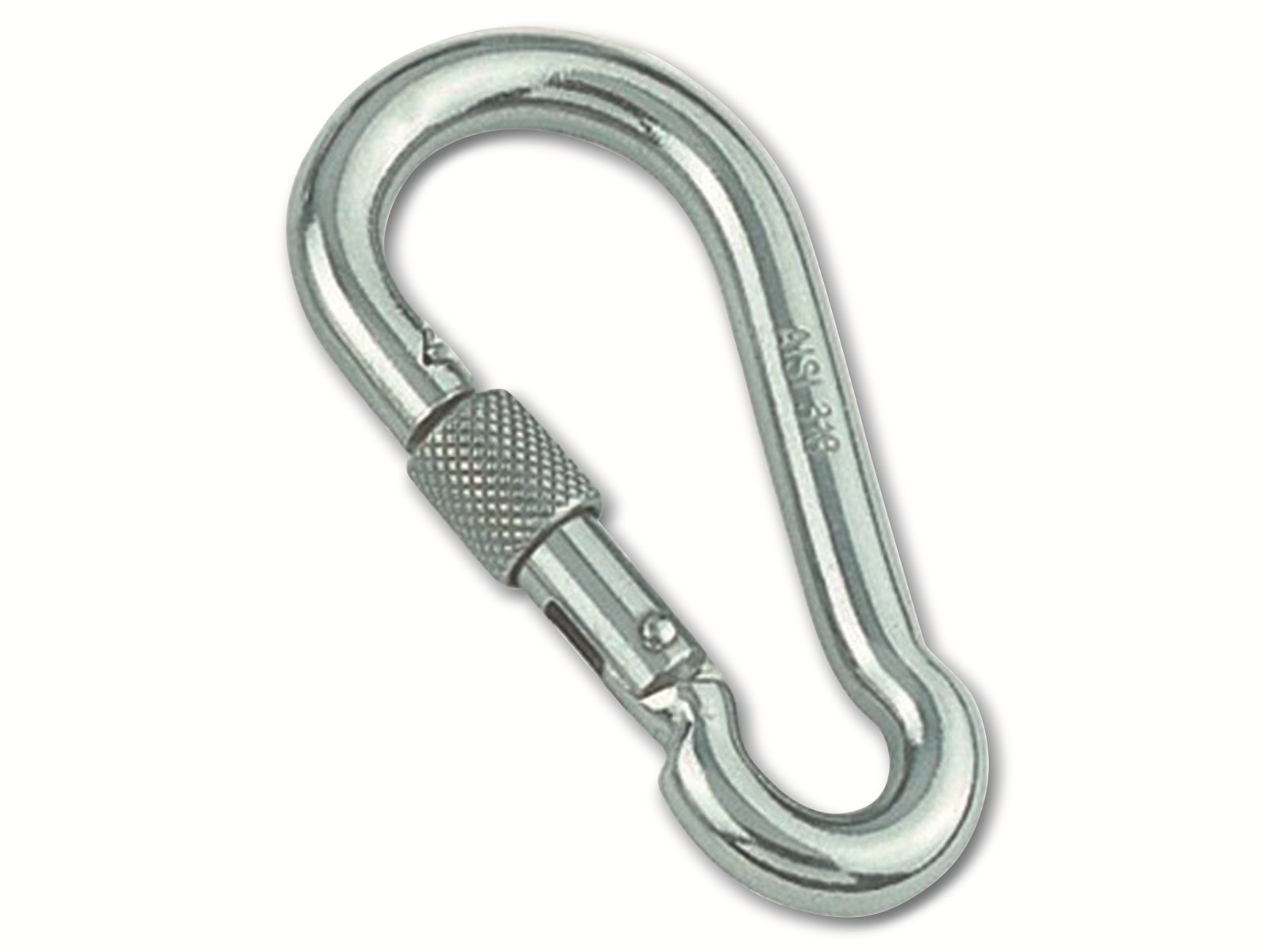 MARINETECH Karabinerhaken, Edelstahl A4, 8x80 mm, mit Sicherheitsmutter MARINETECH Karabinerhaken, Edelstahl A4, 8x80 mm, mit Sicherheitsmutter