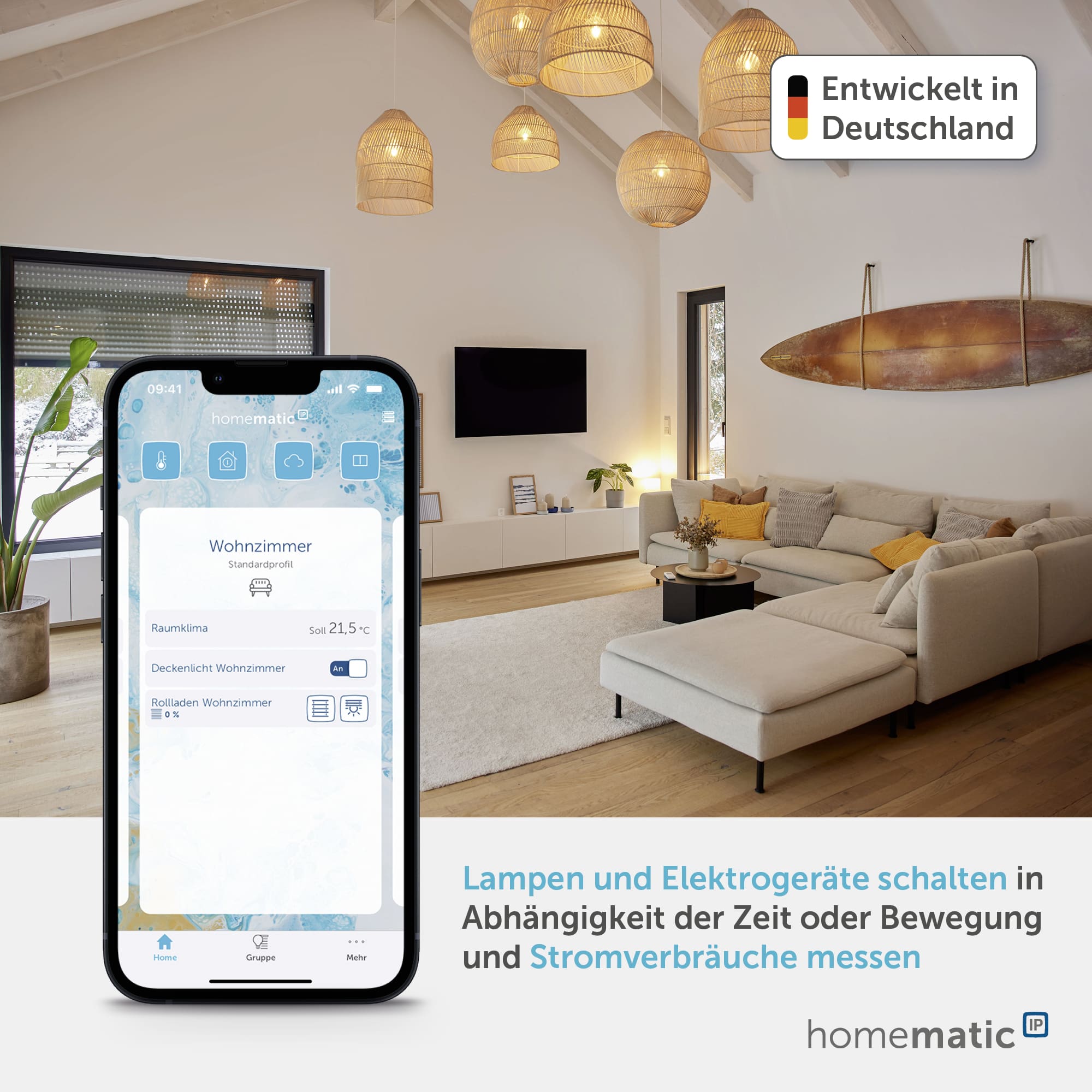 HOMEMATIC IP Smart Home 150239A0 Schalt-Mess-Aktor, 16A, Unterputz