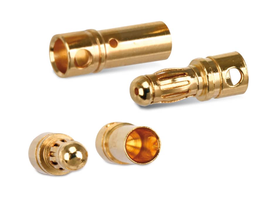 Goldkontakt-Steckerset, 3,5 mm, 5 Paare