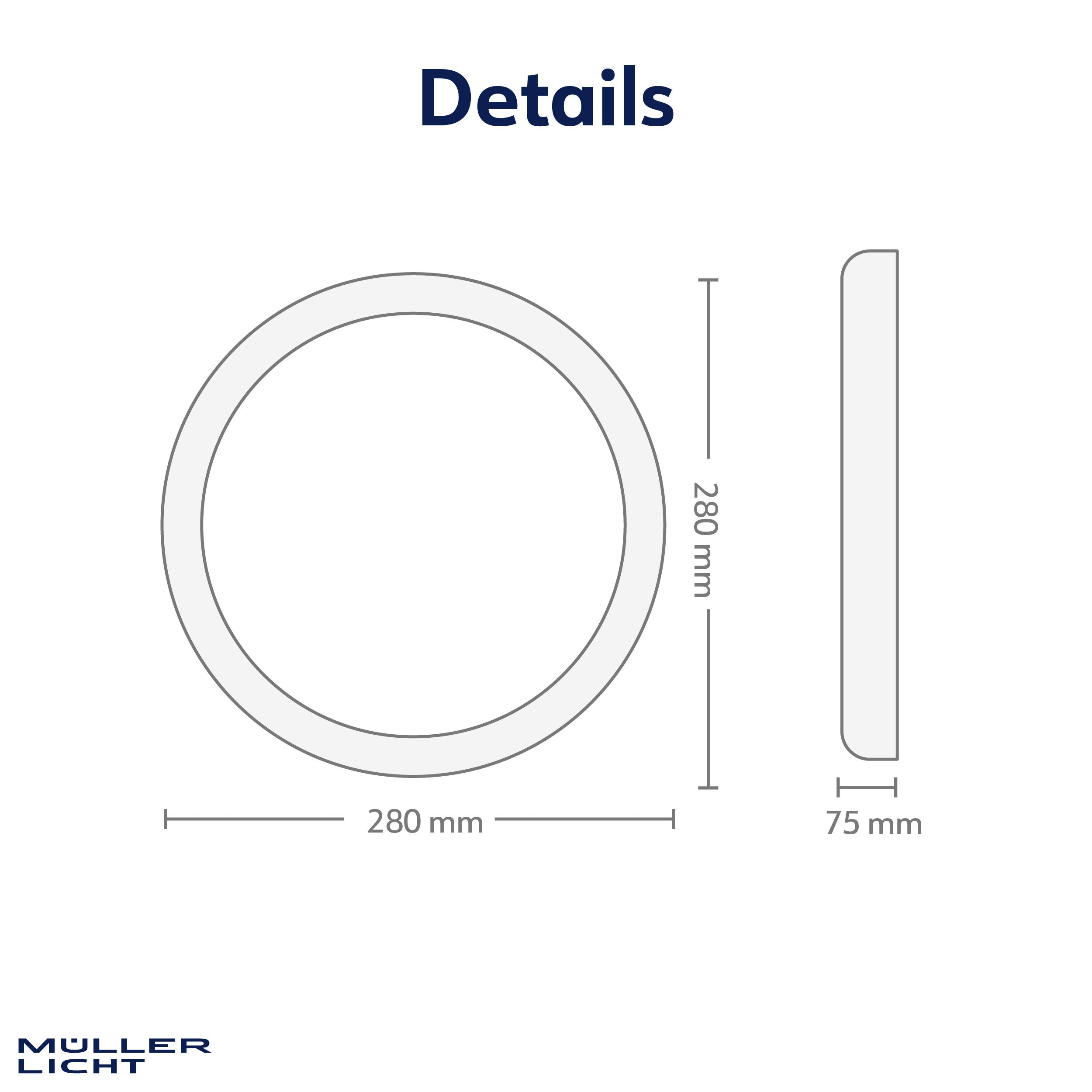 LED-Deckenleuchte MÜLLER-LICHT Claro star, 14 W, 1460 lm, 4000 K, IP20, neutralweiß