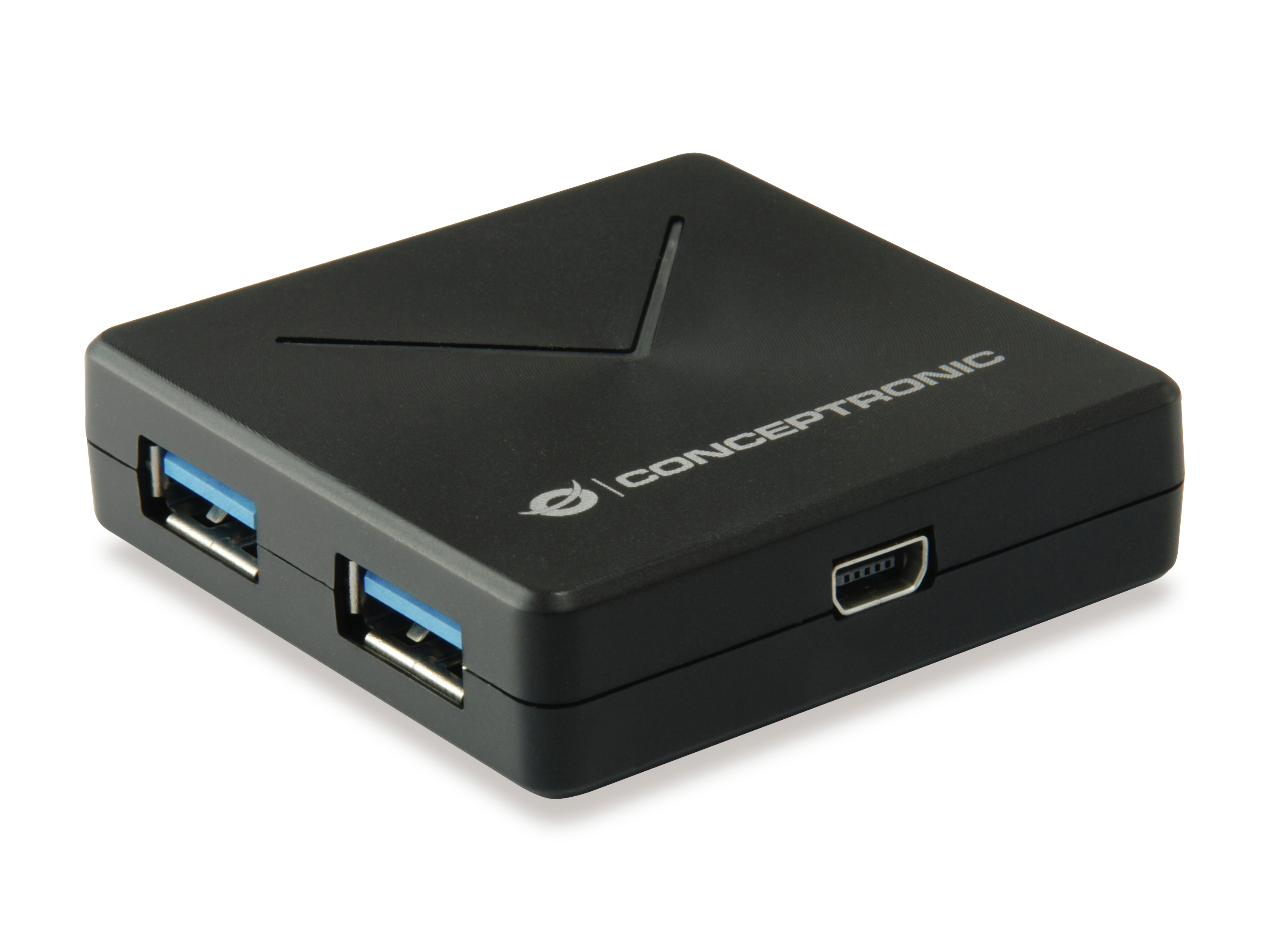 CONCEPTRONIC USB-Hub 4-Port 3.0 zu 4 x 3.0, schwarz