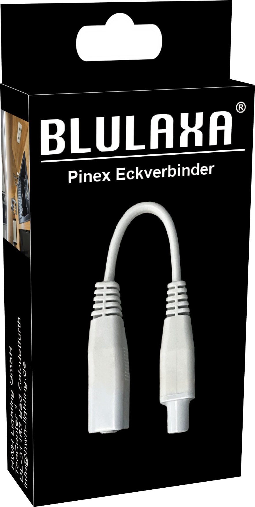BLULAXA Verbinder für Eckmontage Pinex, IP20, 10cm, weiß
