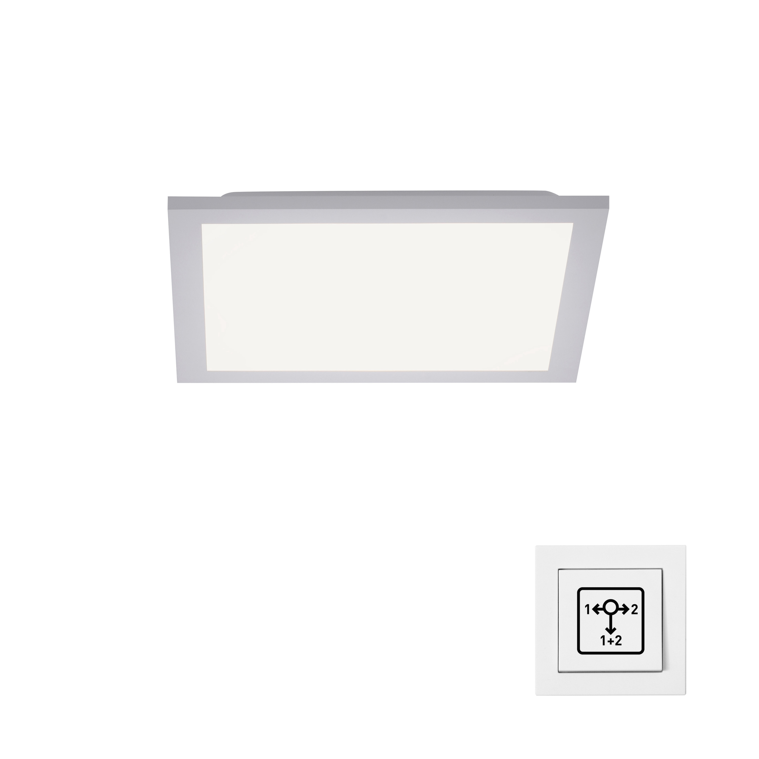 JUST LIGHT LED-Deckenleuchte 12200-16 weiss, 17 W, 1760 lm, 3000 K, einzeln schaltbar