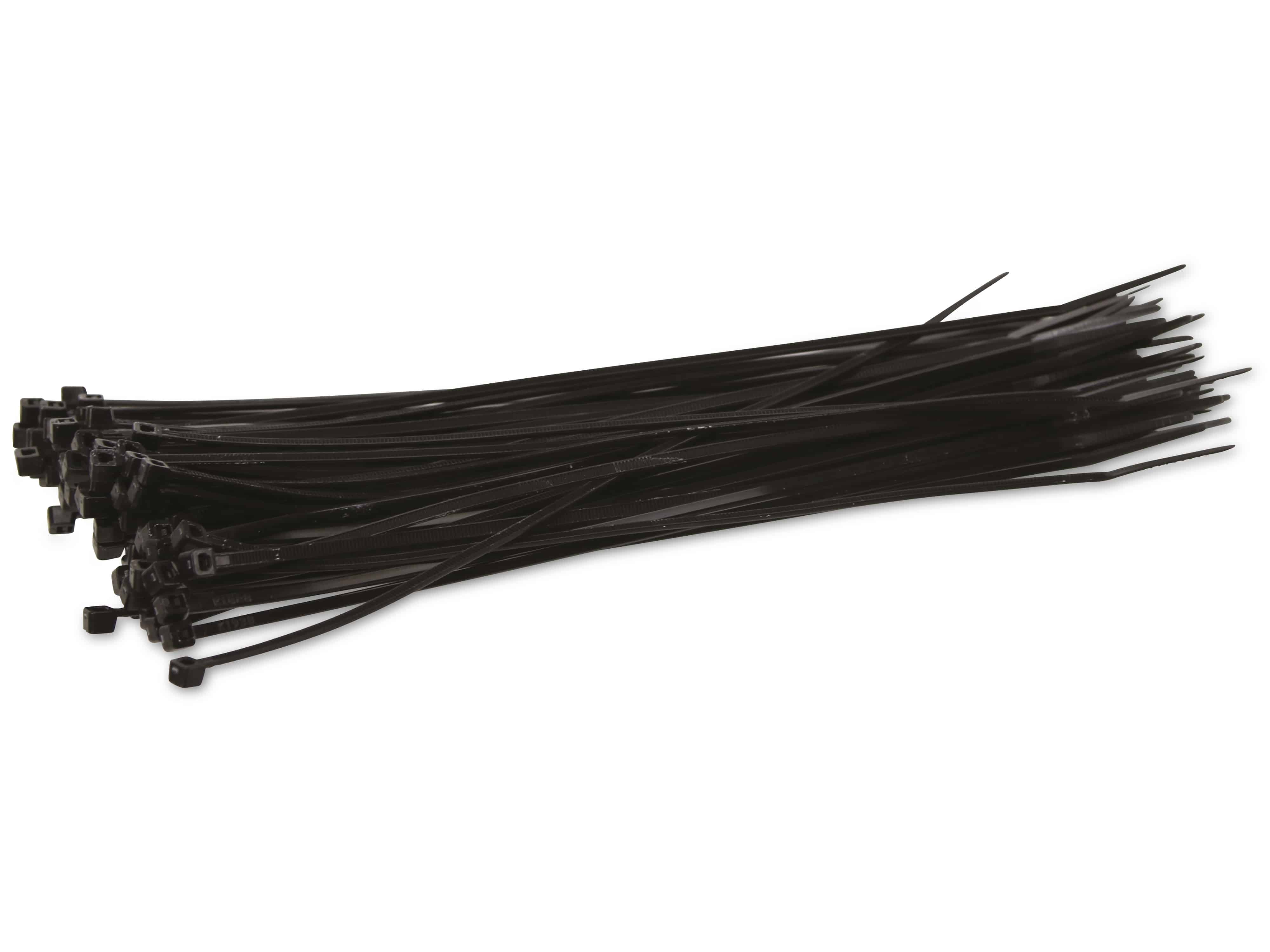 KSS Kabelbinder-Sortiment Polyamid 6.6, schwarz, 203x2,5, UV-beständig, 100 Stück KSS Kabelbinder-Sortiment Polyamid 6.6, schwarz, 203x2,5, UV-beständig, 100 Stück