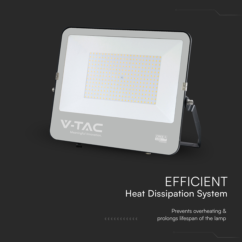 V-TAC LED-Fluter VT-44201, 200W, 6500K, EEK: D, CREE Chip, 27000lm, IP65, schwarz
