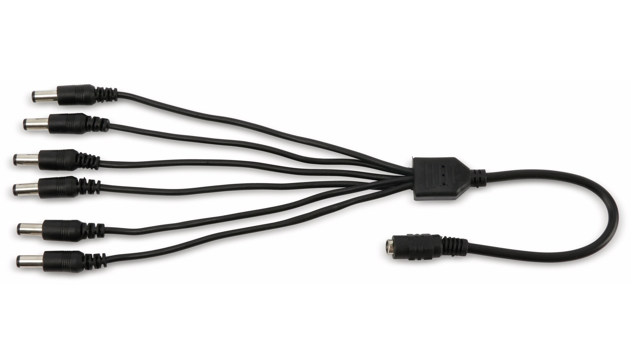 DC-Verteilerkabel, 6-fach, 5,5/2,1 mm, Länge 37 cm